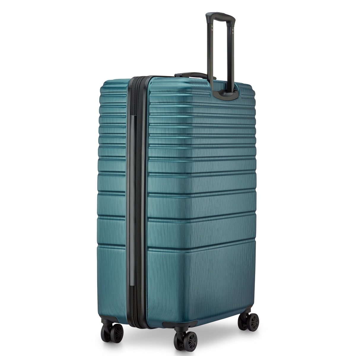 Delsey Cosmique Large Expandable Spinner in Dark Teal — angle view 6