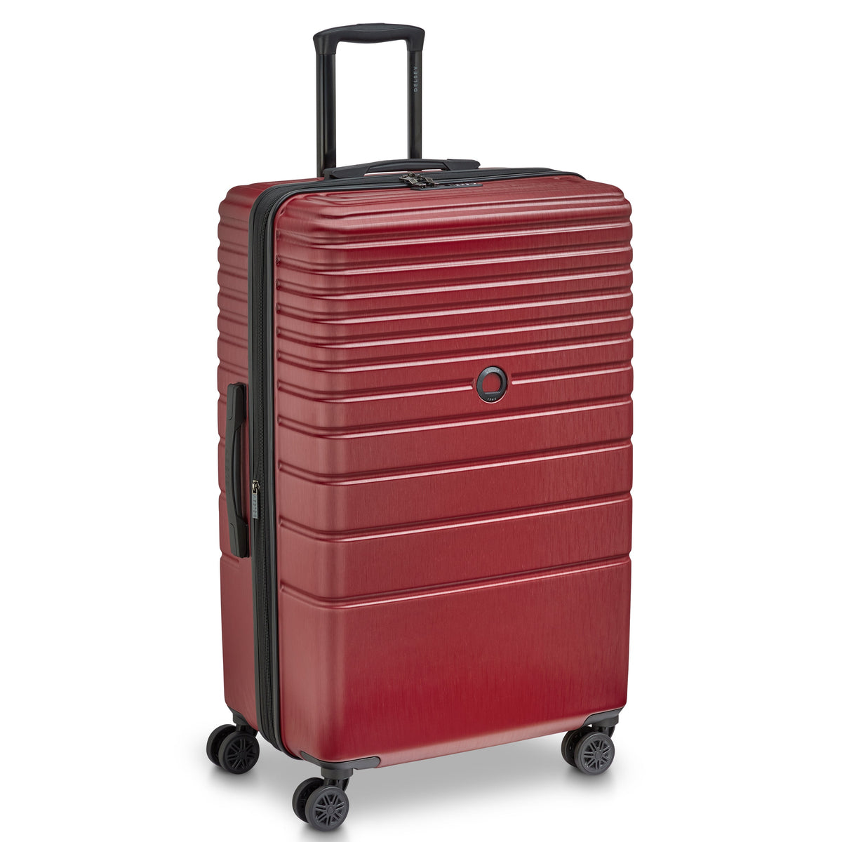 Delsey Cosmique Large Expandable Spinner in Syrah Red — angle view 2