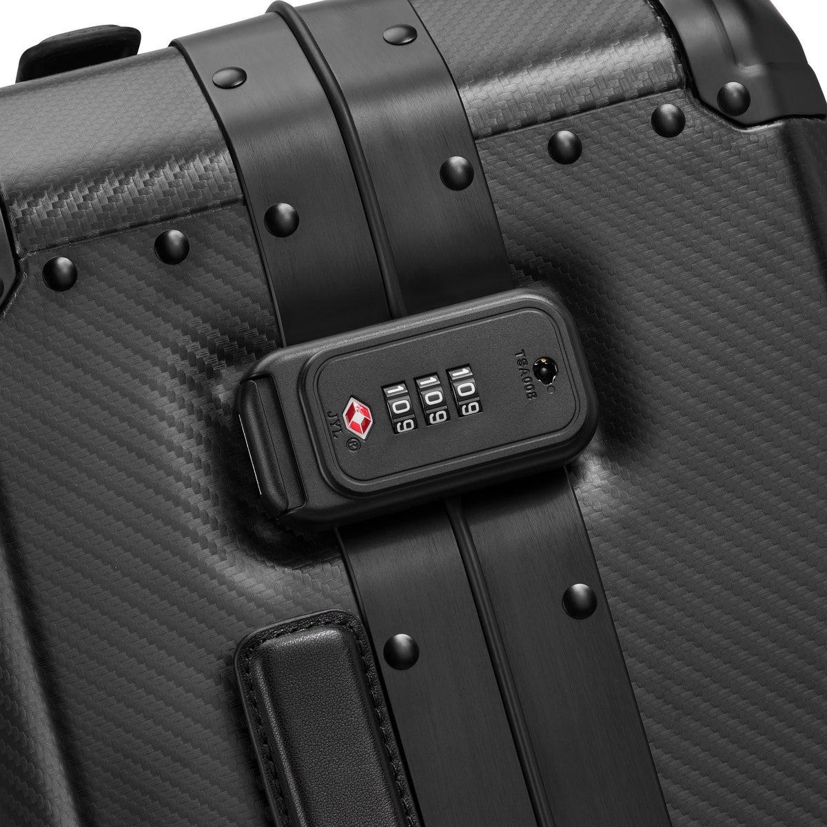 Delsey Alu'r Aluminum Carry-On Spinner in Black — detail view 4 # color_Black