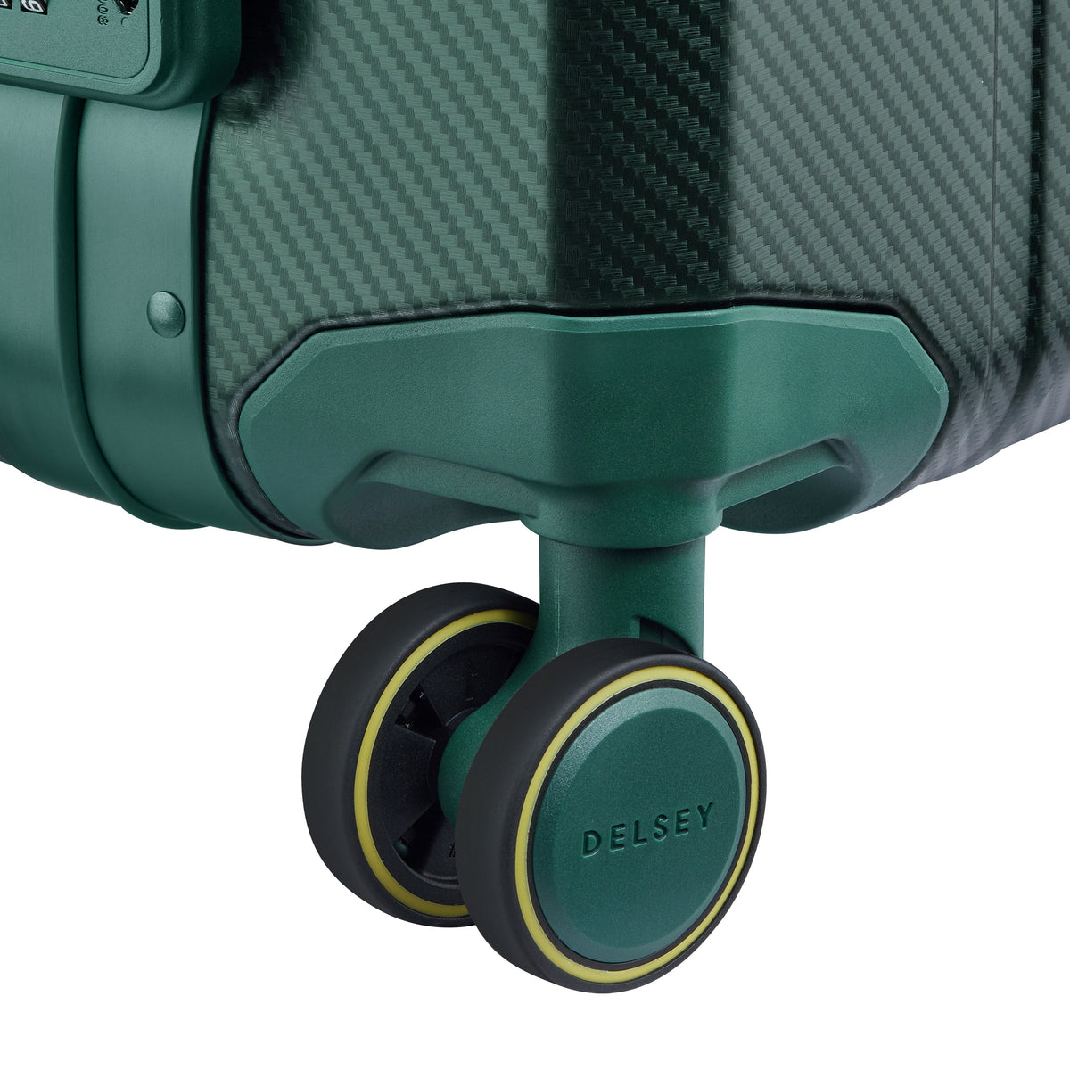 Delsey Alu'r Aluminum Carry-On Spinner in Green — detail view 5 # color_Green