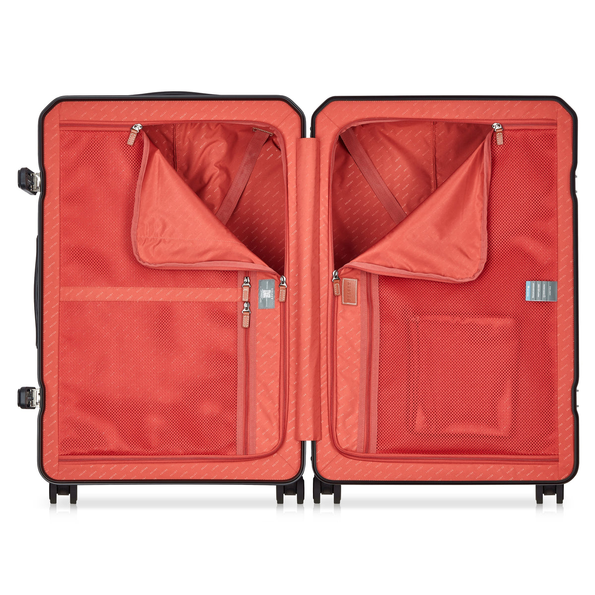 Delsey Alu'r Aluminum Large Spinner Upright in Black — interior view # color_Black