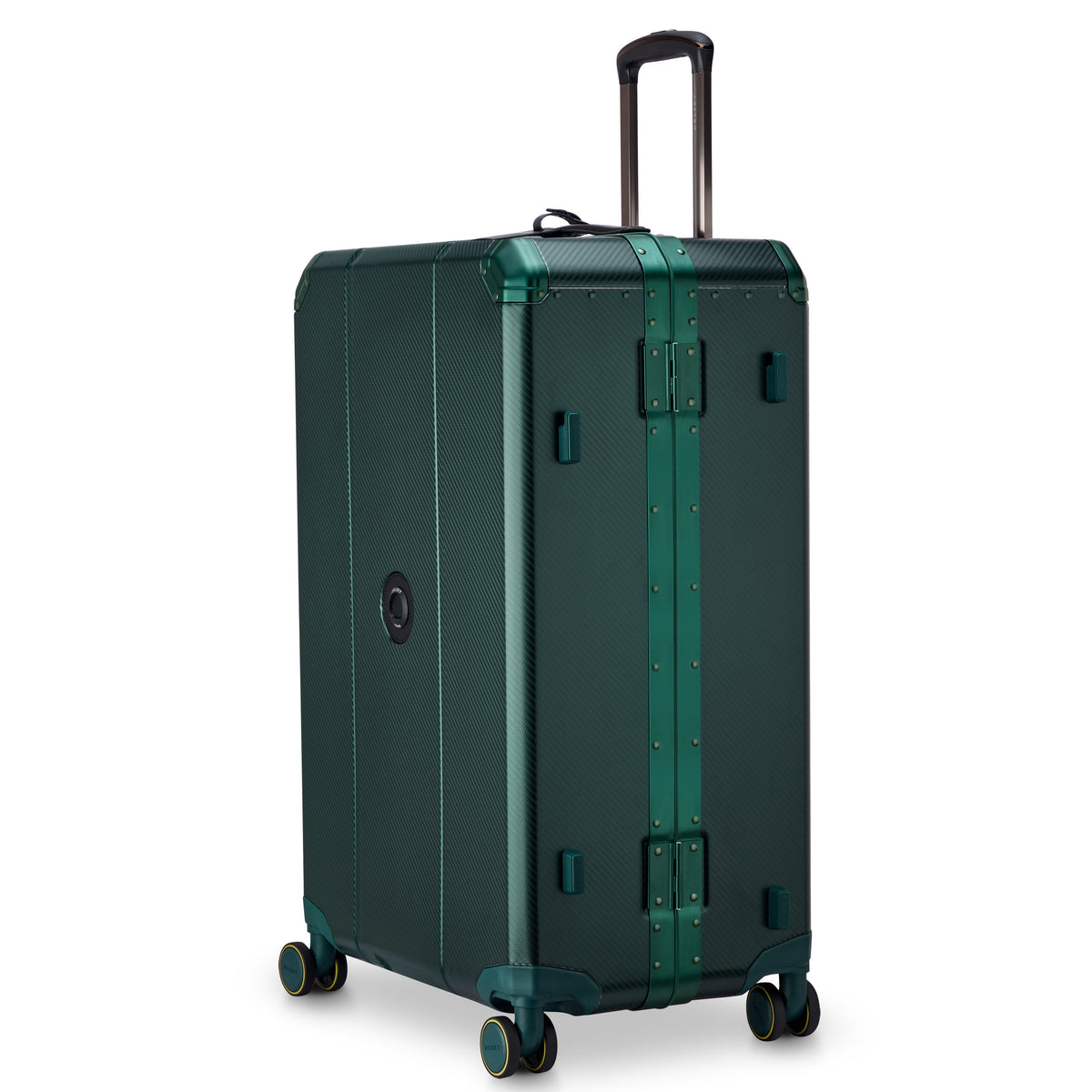 Delsey Alu'r Aluminum Large Spinner Upright in Green — angle view 3 # color_Green