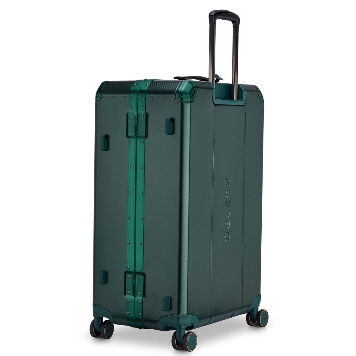 Delsey Alu'r Aluminum Large Spinner Upright in Green — angle view 4 # color_Green