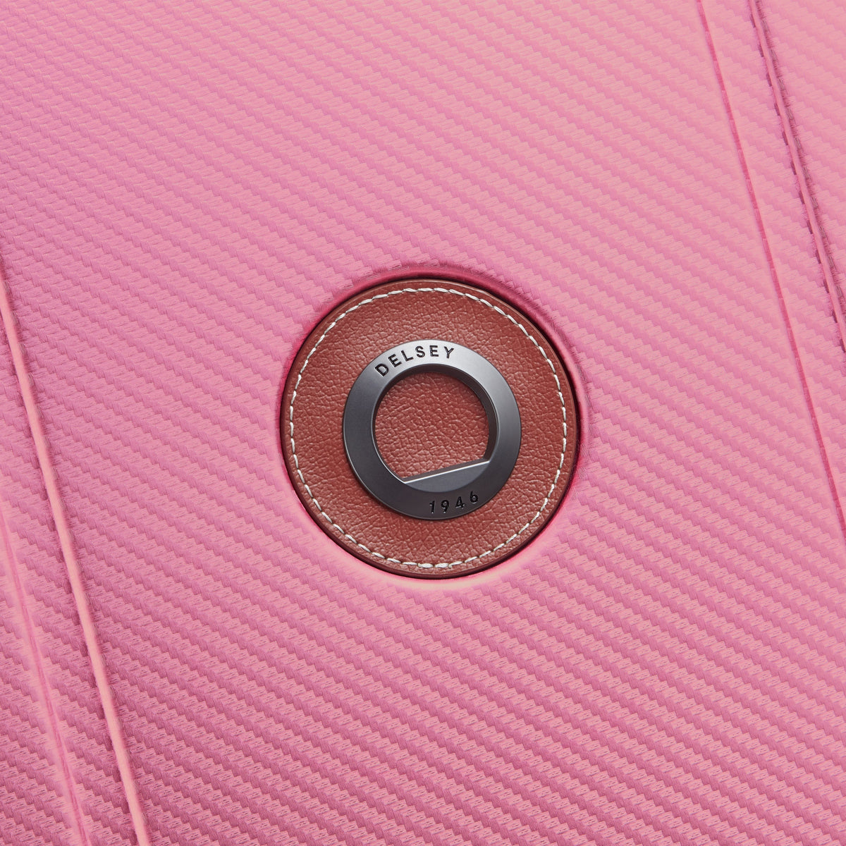 Delsey Alu'r Aluminum Large Spinner Upright in Pink — detail view # color_Pink