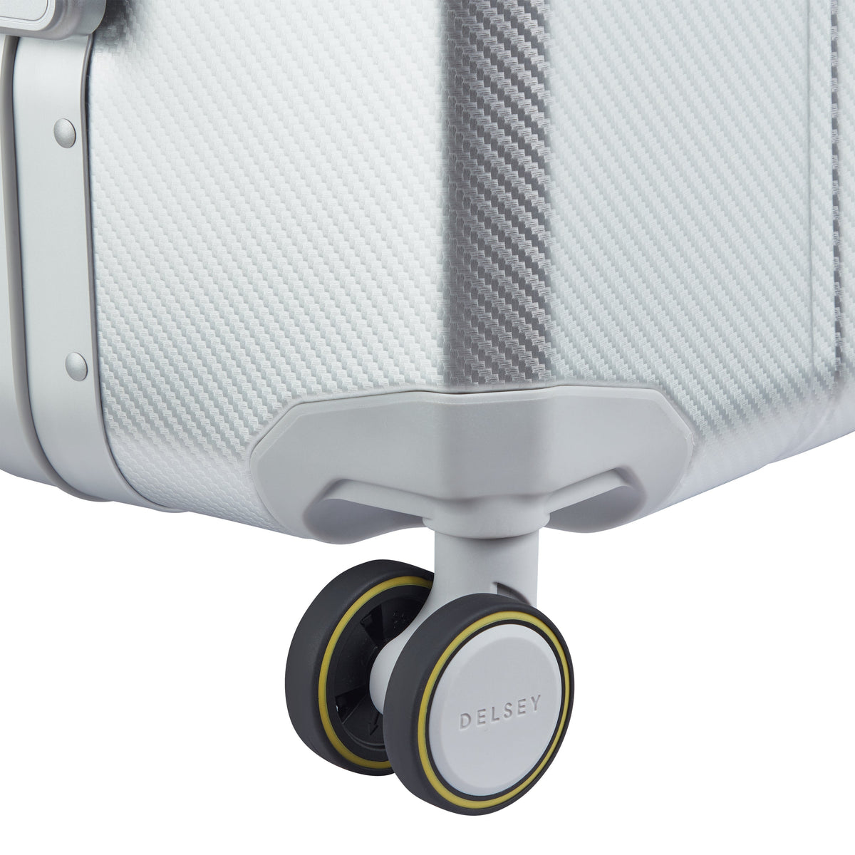 Delsey Alu'r Aluminum Large Spinner Upright in Silver — detail view 5 # color_Silver