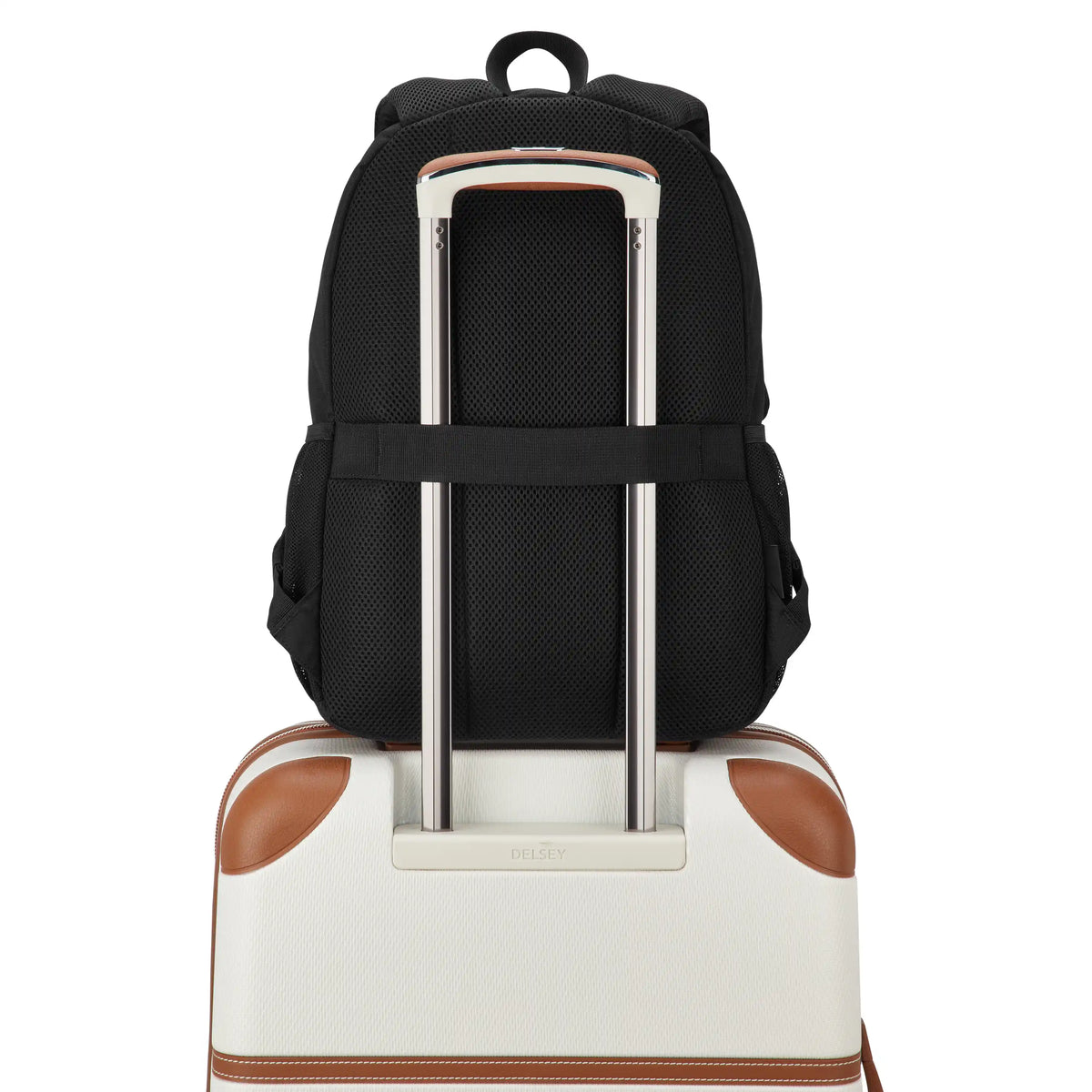 Delsey BTS Dylan Laptop Backpack in Black — detail view 3 # color_Black
