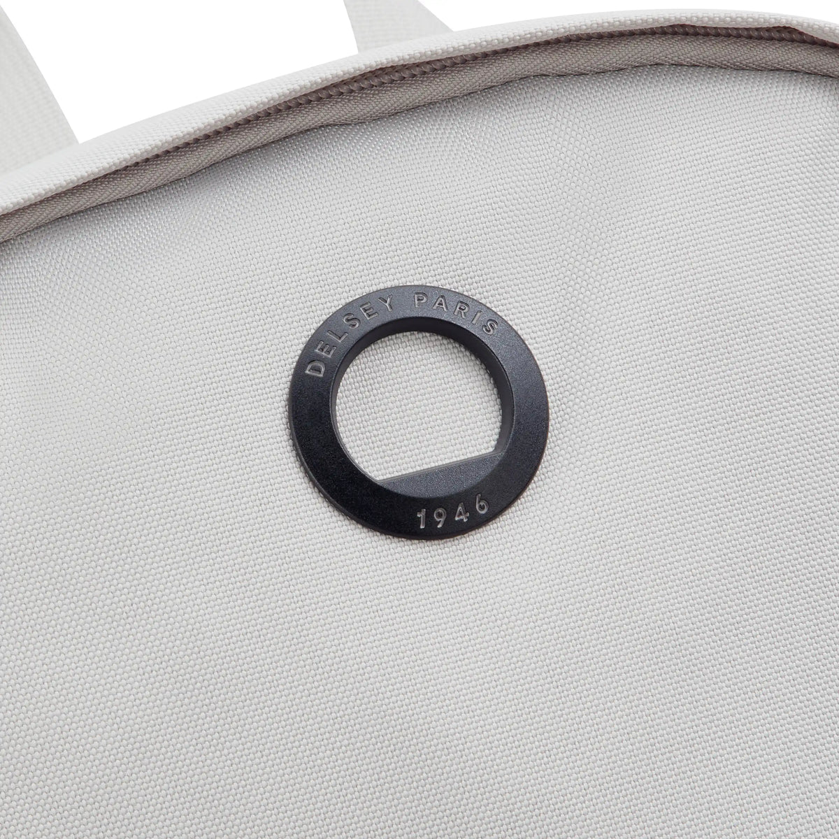 Delsey BTS Dylan Laptop Backpack in Pearl Grey — detail view # color_Pearl Grey
