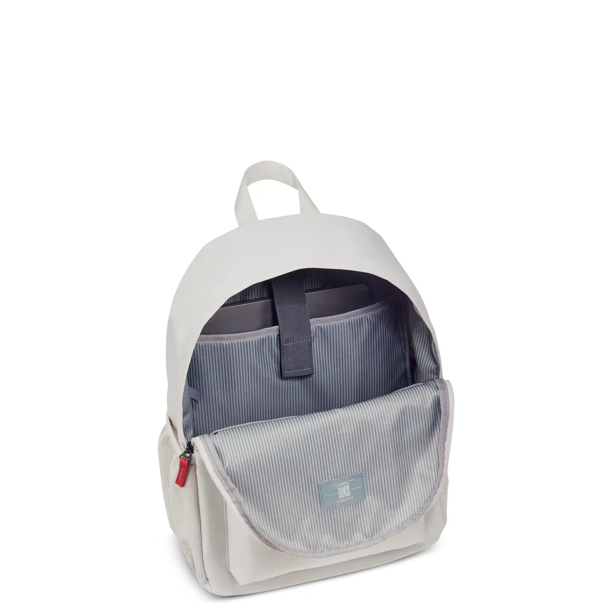 Delsey BTS Dylan Laptop Backpack in Pearl Grey — interior view 2 # color_Pearl Grey