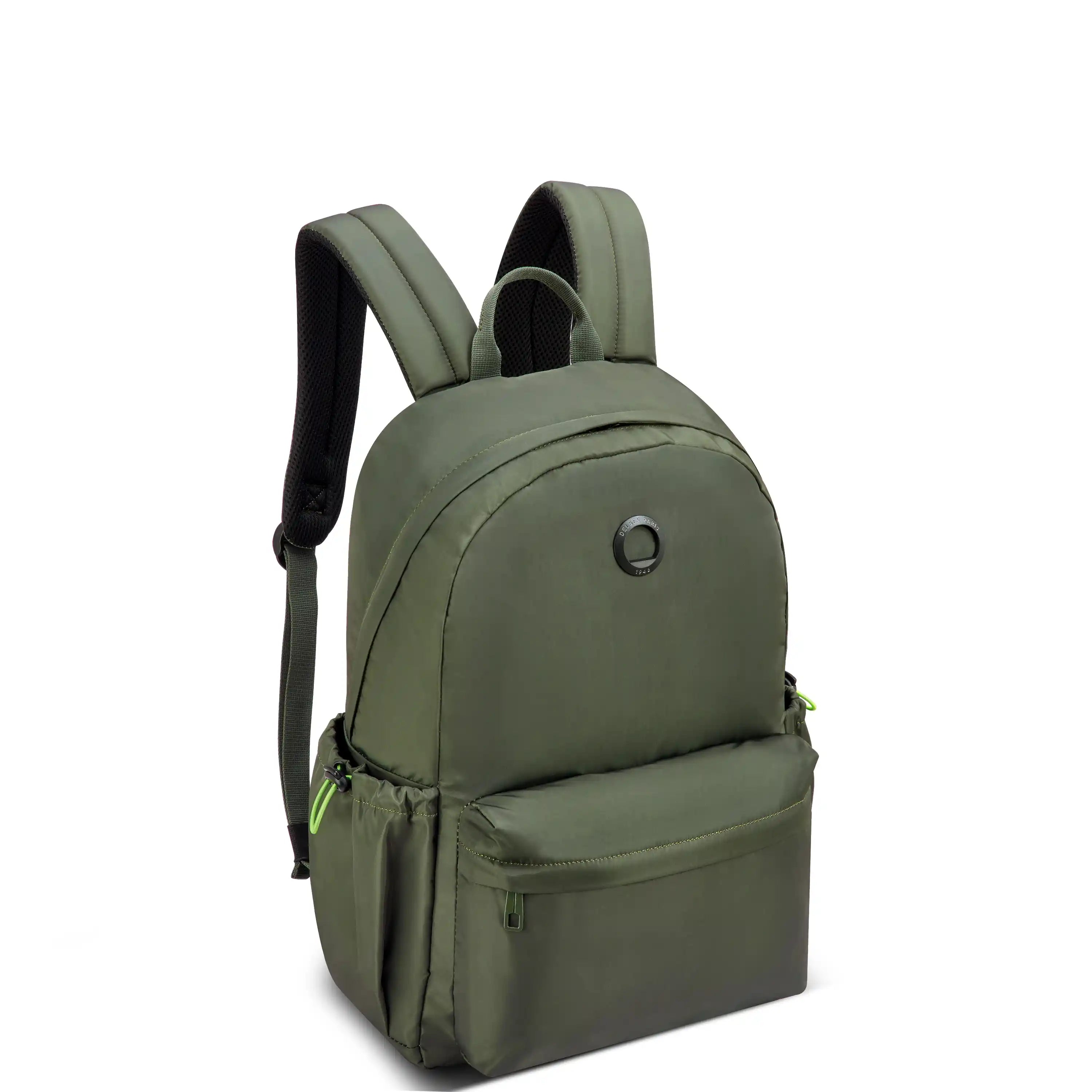 Delsey BTS Jenny Laptop Backpack in Forest Green — angle view 2 # color_Forest Green