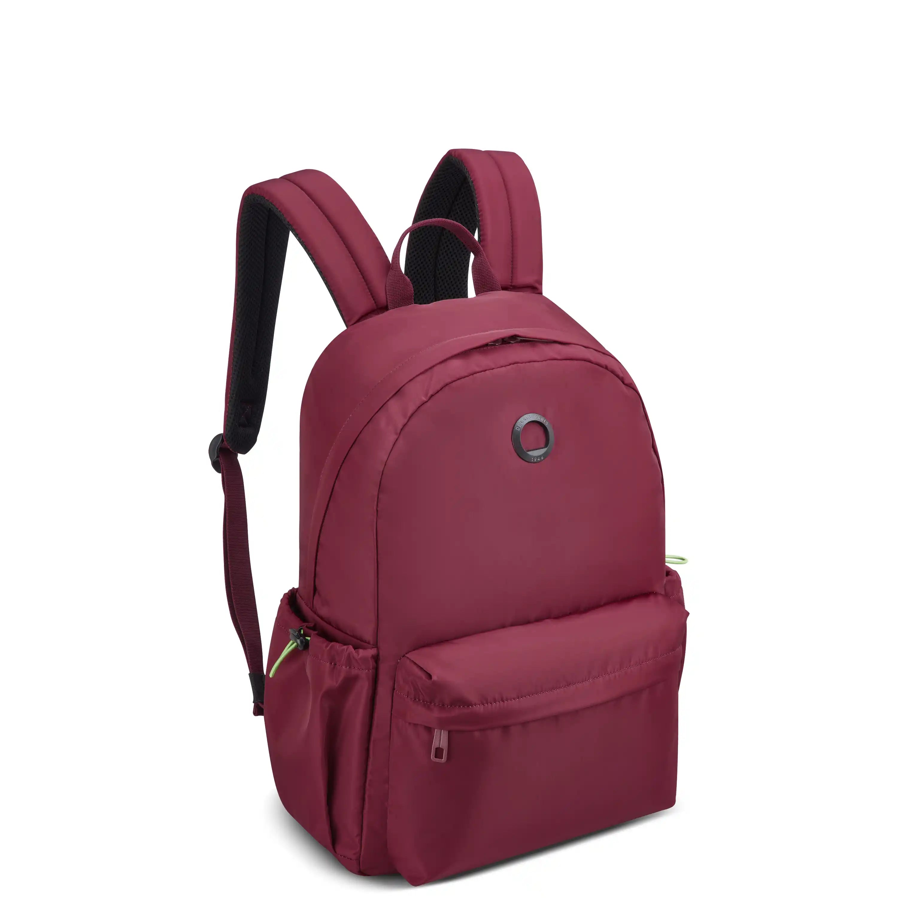 Delsey BTS Jenny Laptop Backpack in Red — angle view 2 # color_Red