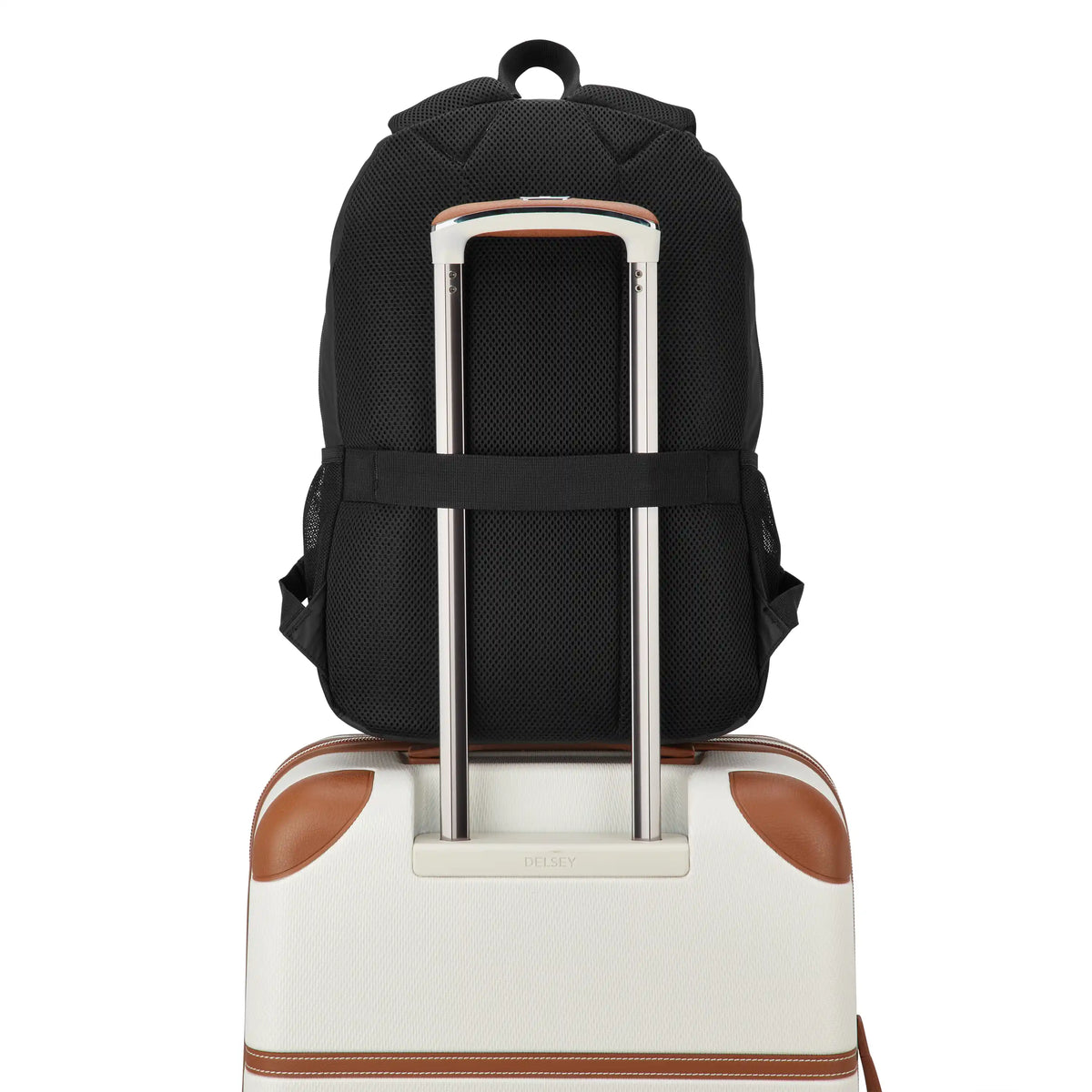 Delsey BTS Kevin Laptop Backpack in Black — detail view 3 # color_Black