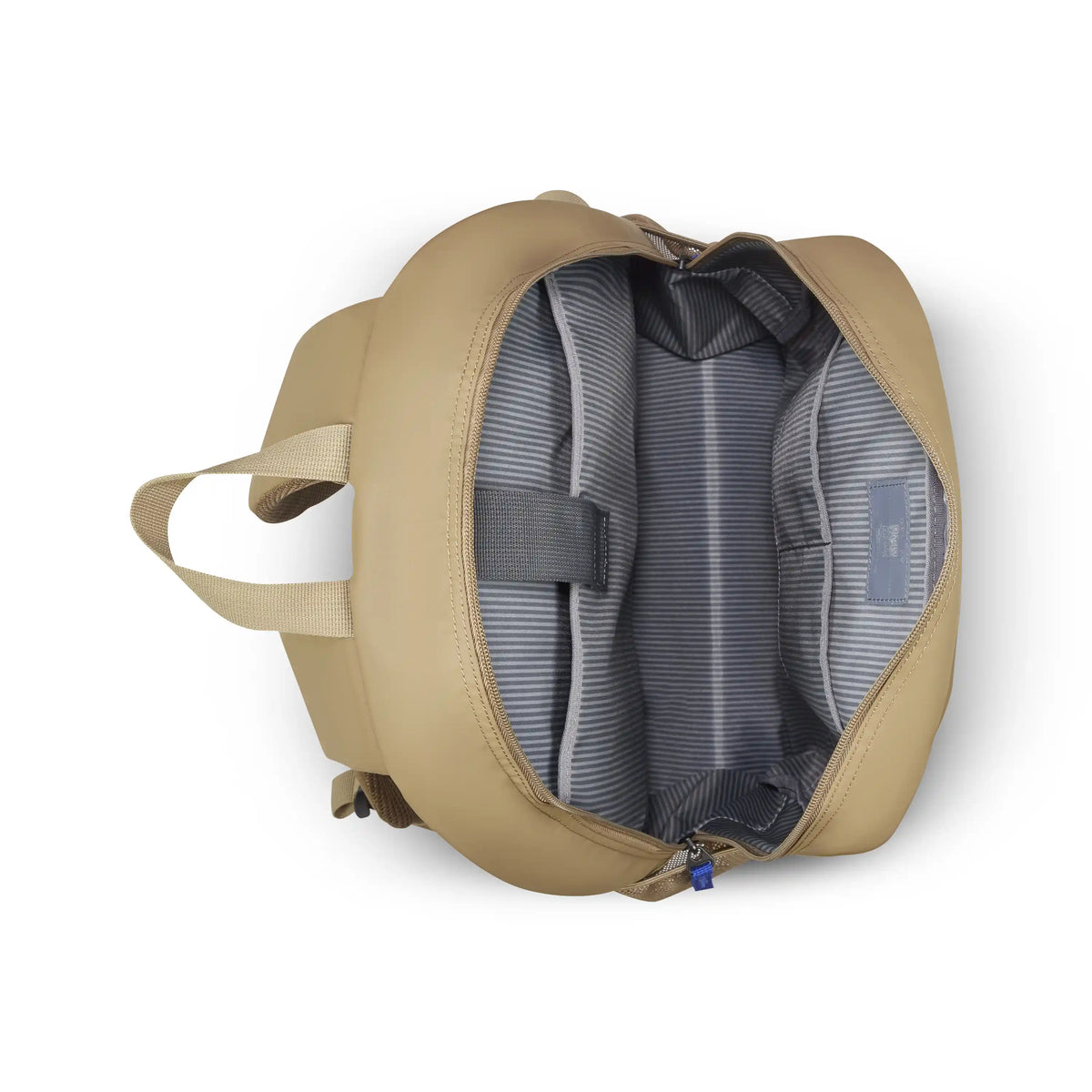 Delsey BTS Kevin Laptop Backpack in Beige — interior view # color_Beige