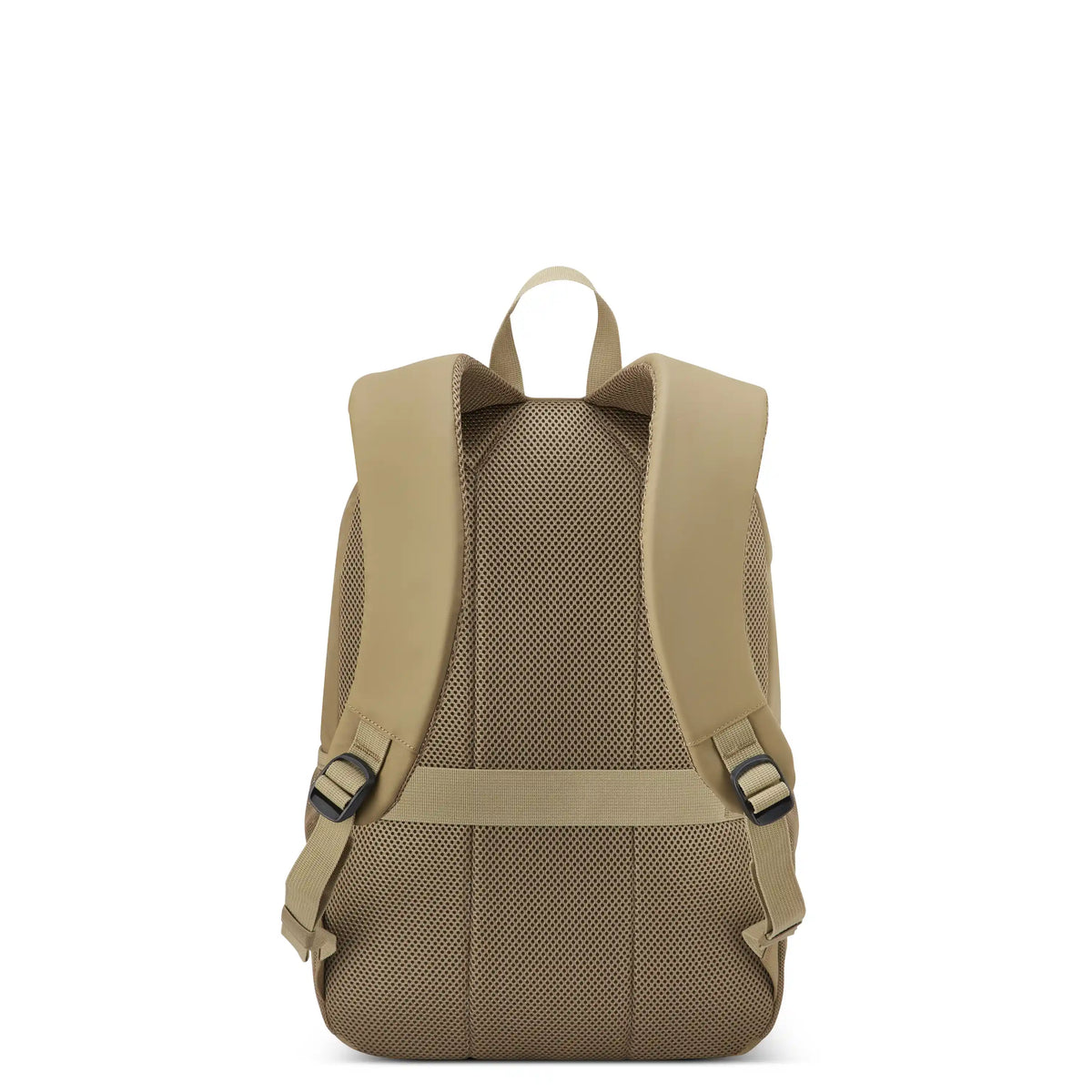 Delsey BTS Kevin Laptop Backpack in Beige — back view # color_Beige