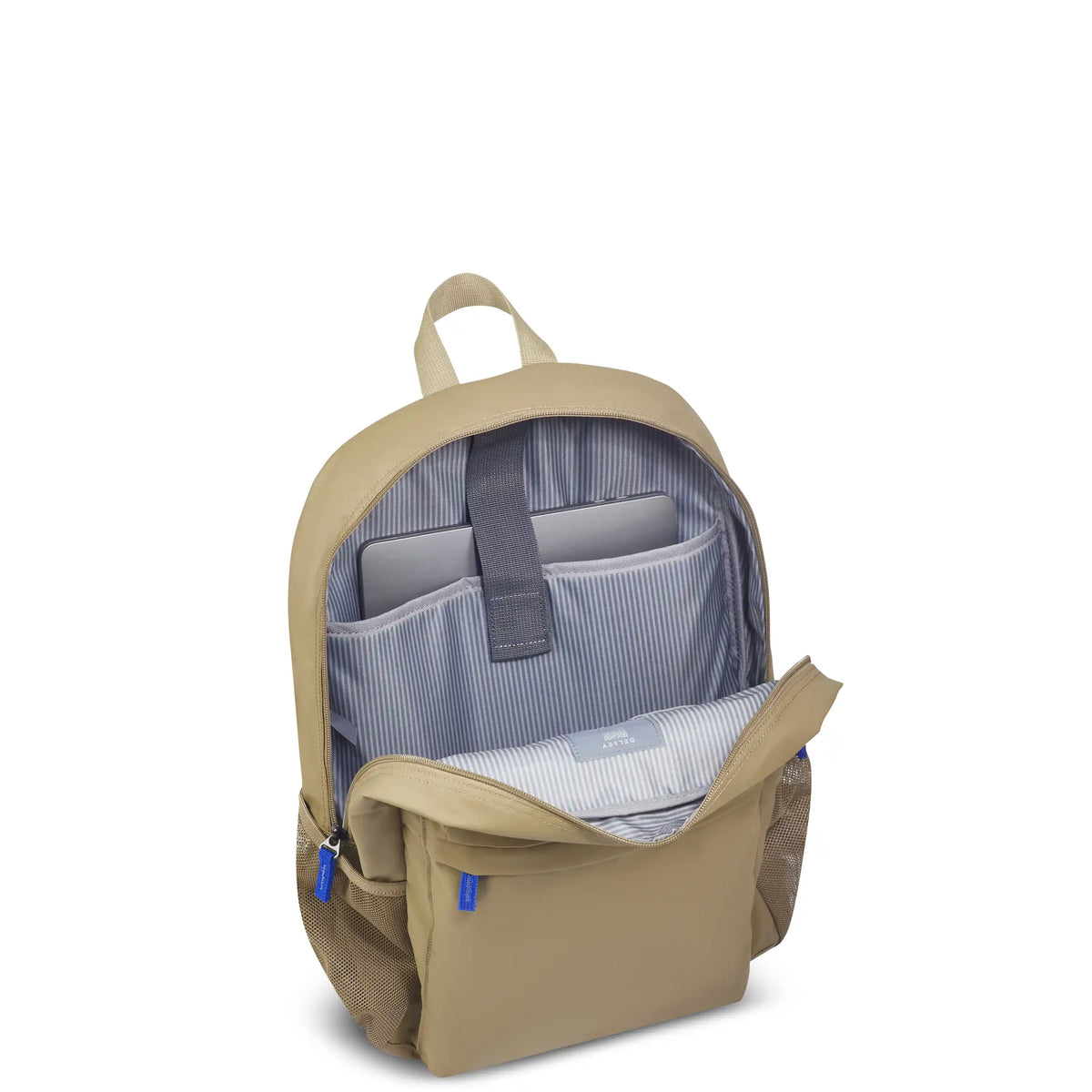 Delsey BTS Kevin Laptop Backpack in Beige — interior view 2 # color_Beige