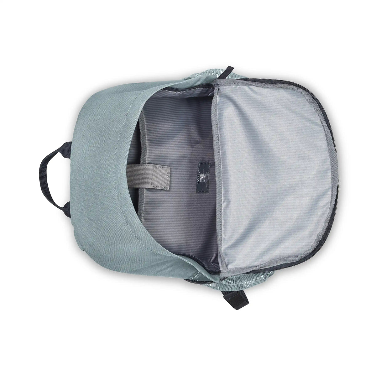 Delsey BTS Reset Laptop Backpack in Slate Grey — interior view # color_Slate Grey