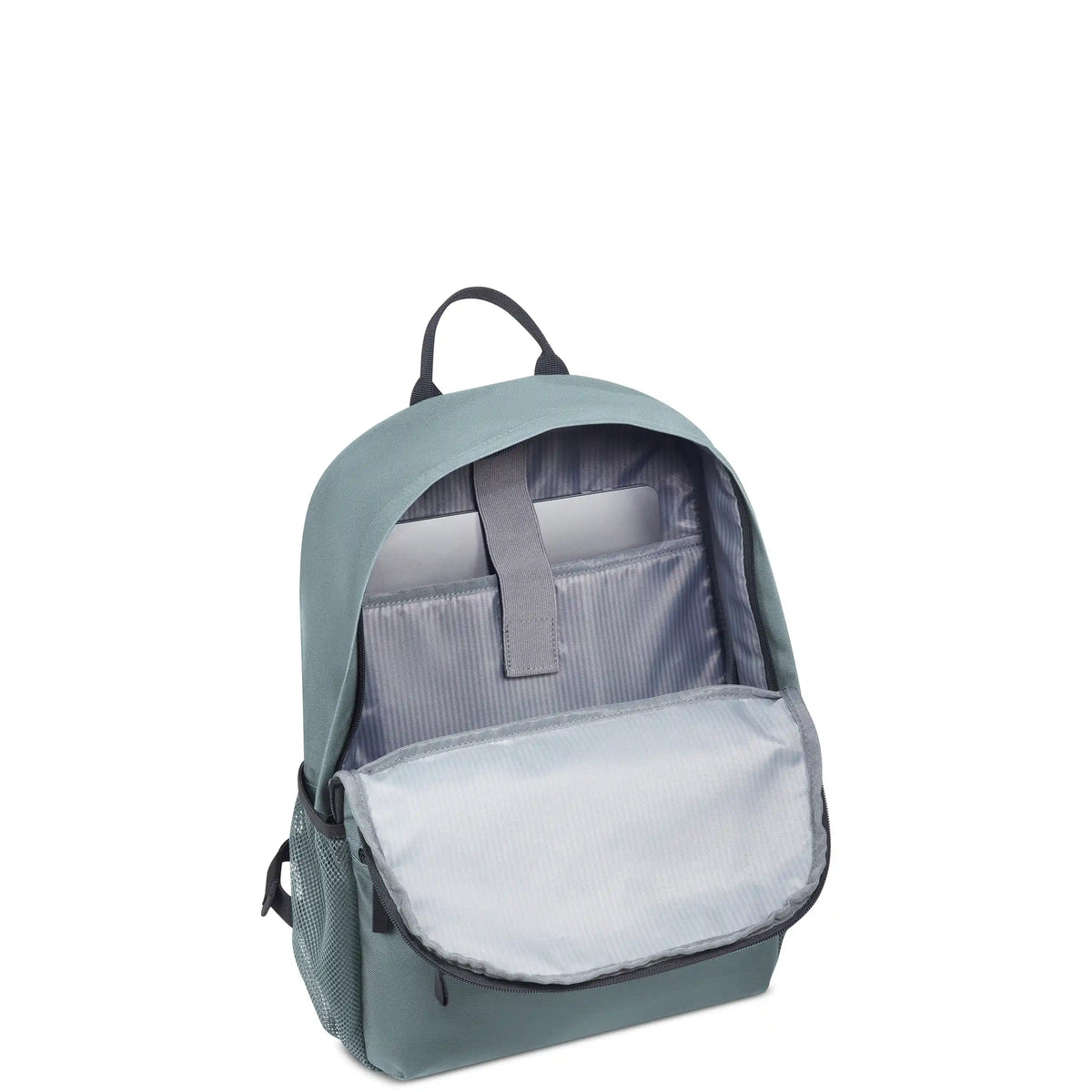 Delsey BTS Reset Laptop Backpack in Slate Grey — interior view 2 # color_Slate Grey