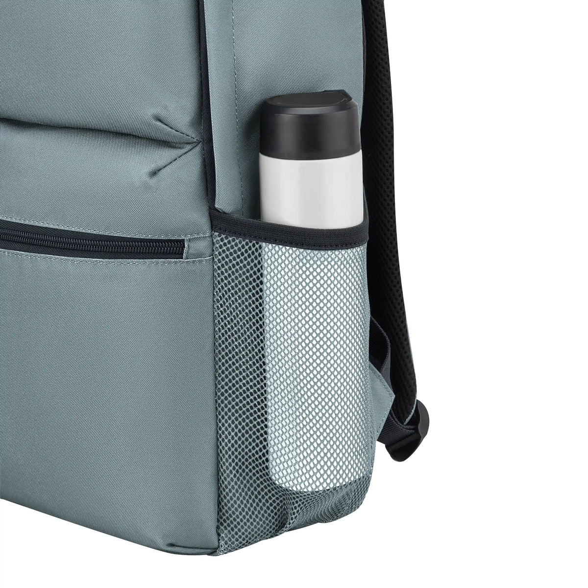 Delsey BTS Reset Laptop Backpack in Slate Grey — detail view 4 # color_Slate Grey