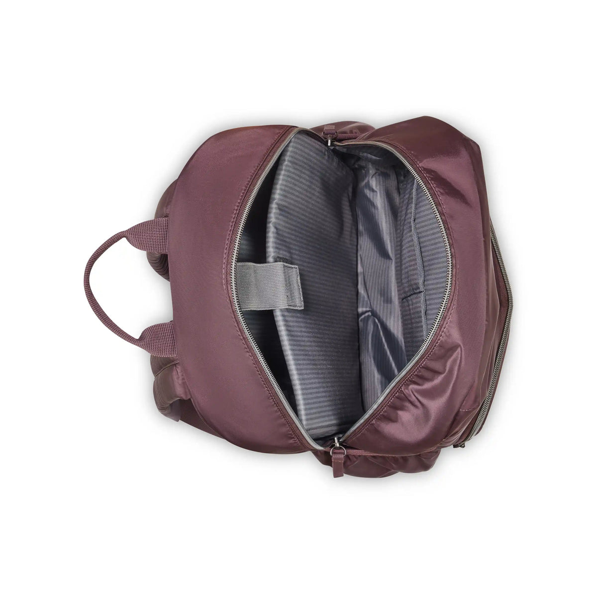 Delsey BTS Sunny Laptop Backpack in Cocoa Powder — interior view # color_Cocoa Powder