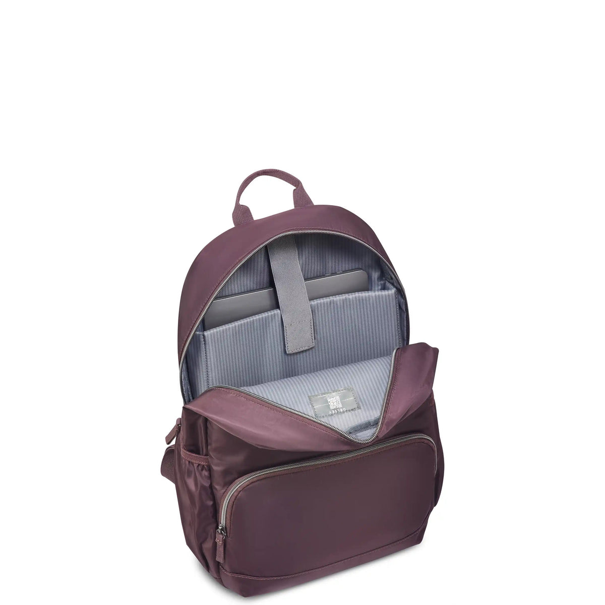 Delsey BTS Sunny Laptop Backpack in Cocoa Powder — interior view 2 # color_Cocoa Powder