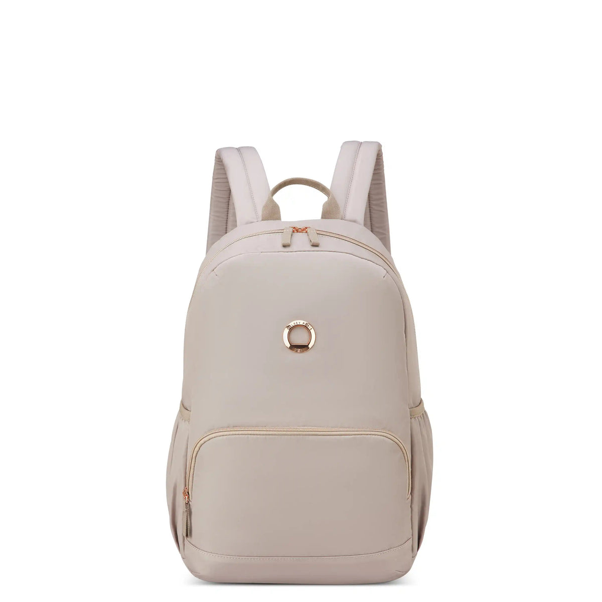 Delsey BTS Sunny Laptop Backpack in Beige — front view # color_Beige