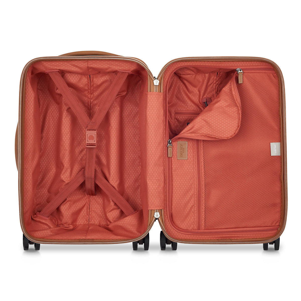 Delsey Chatelet Air 2.0 Carry-On Spinner in Brown — interior view