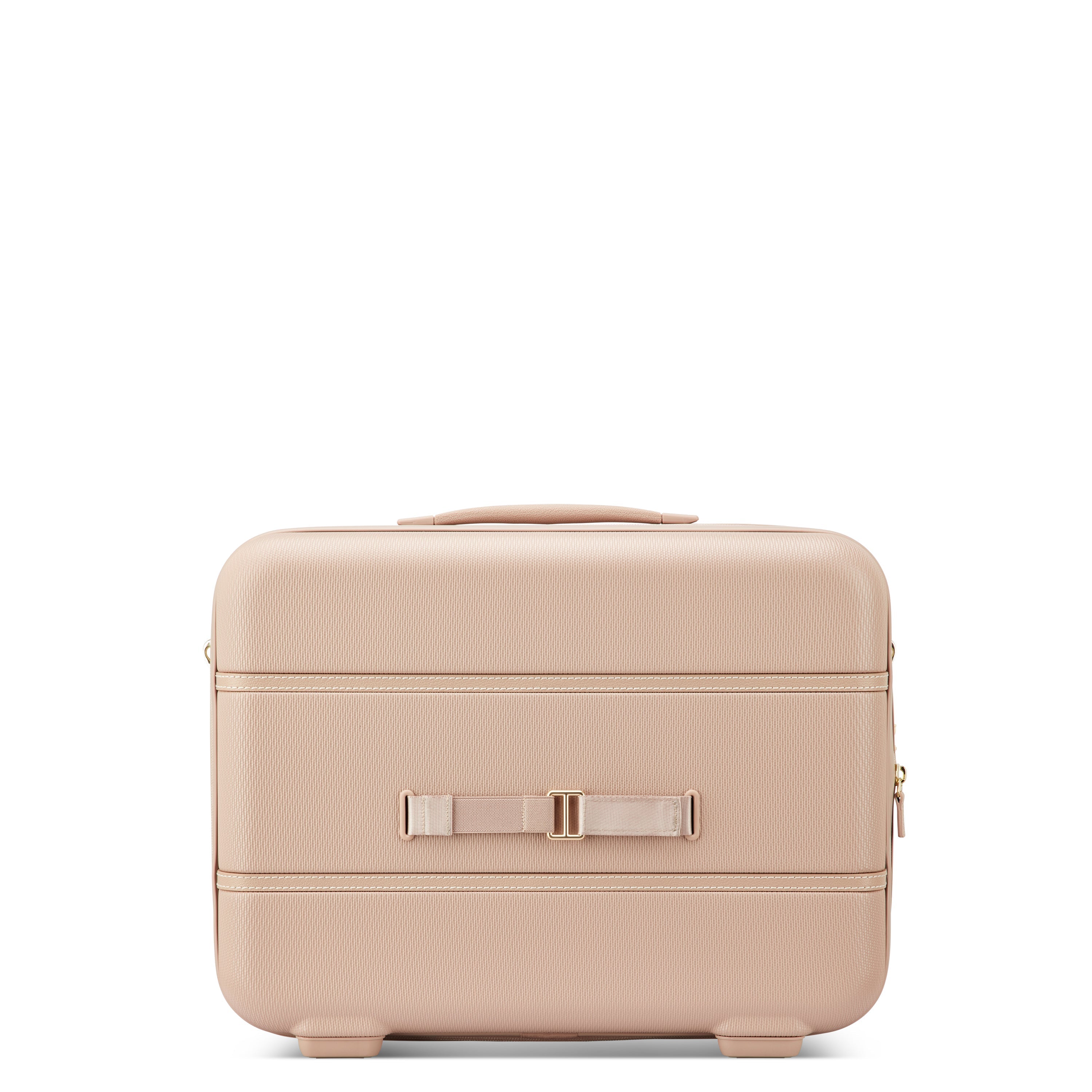 Delsey Chatelet Air 2.0 Expandable Carry-On Overnighter Bag in Limited Edition Beige Rose — angle view 4