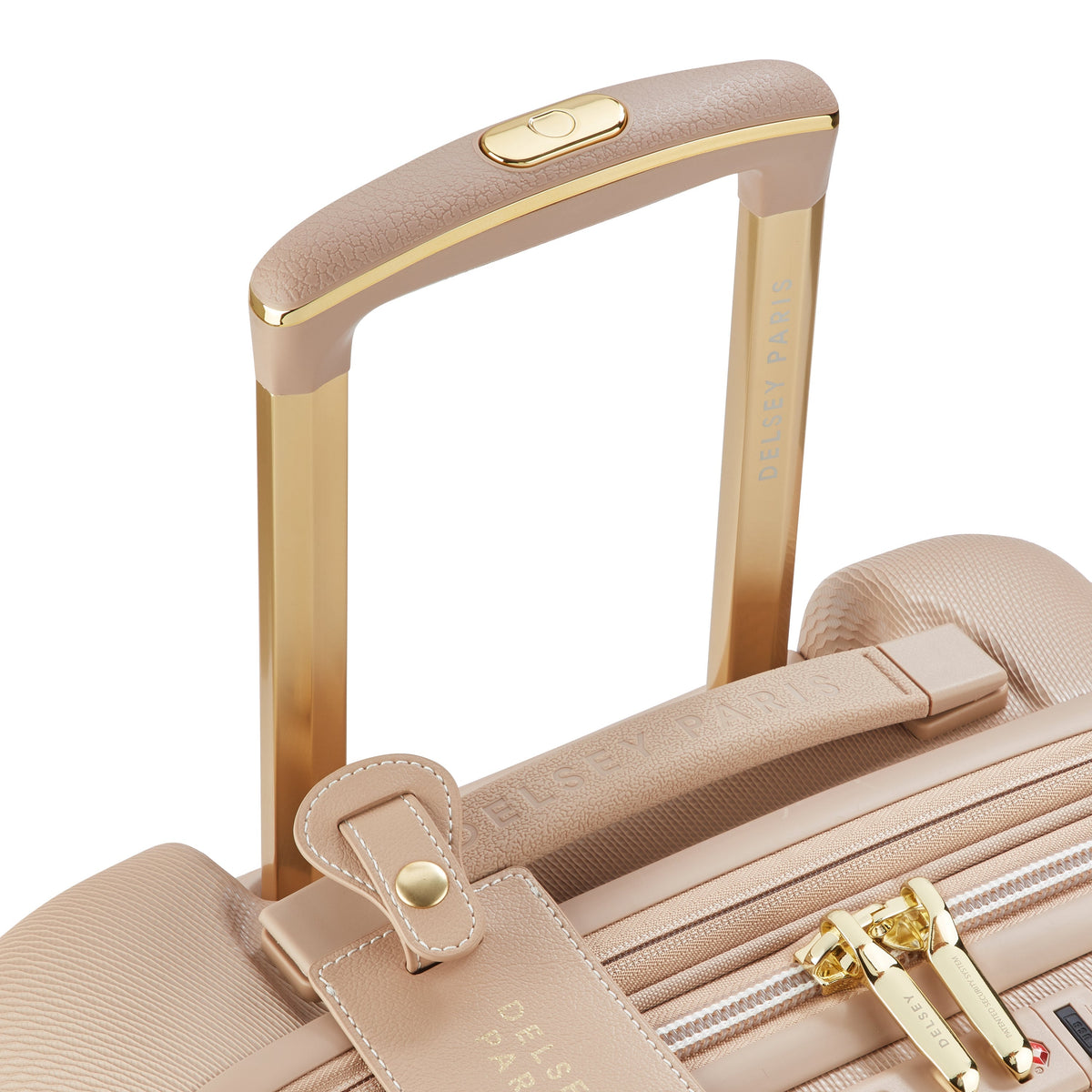 Delsey Chatelet Air 2.0 23-Inch Carry-On Spinner in Limited Edition Beige Rose — detail view