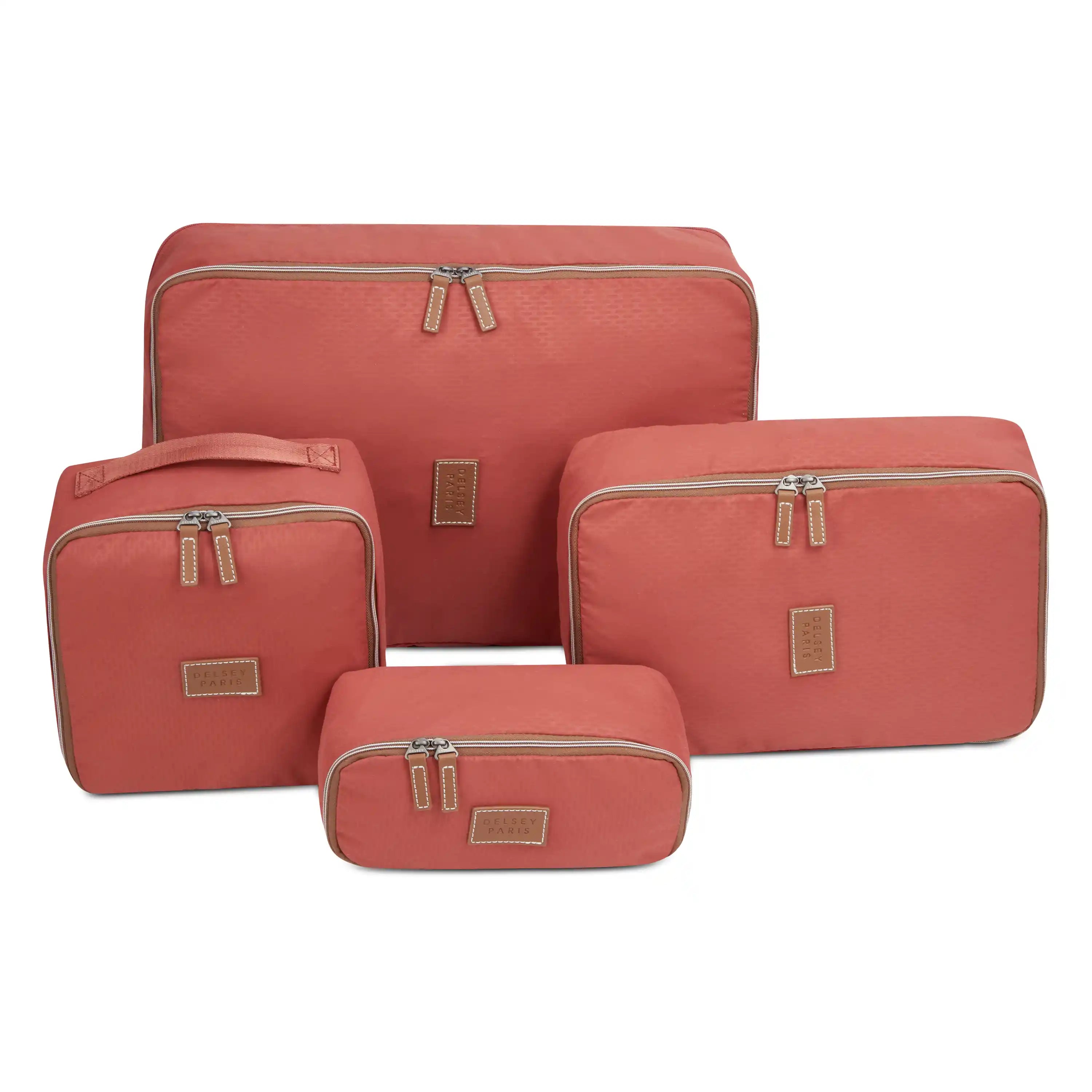 Delsey Chatelet Air 2.0 Packing Cube Set of 4 in Terracotta — angle view 2