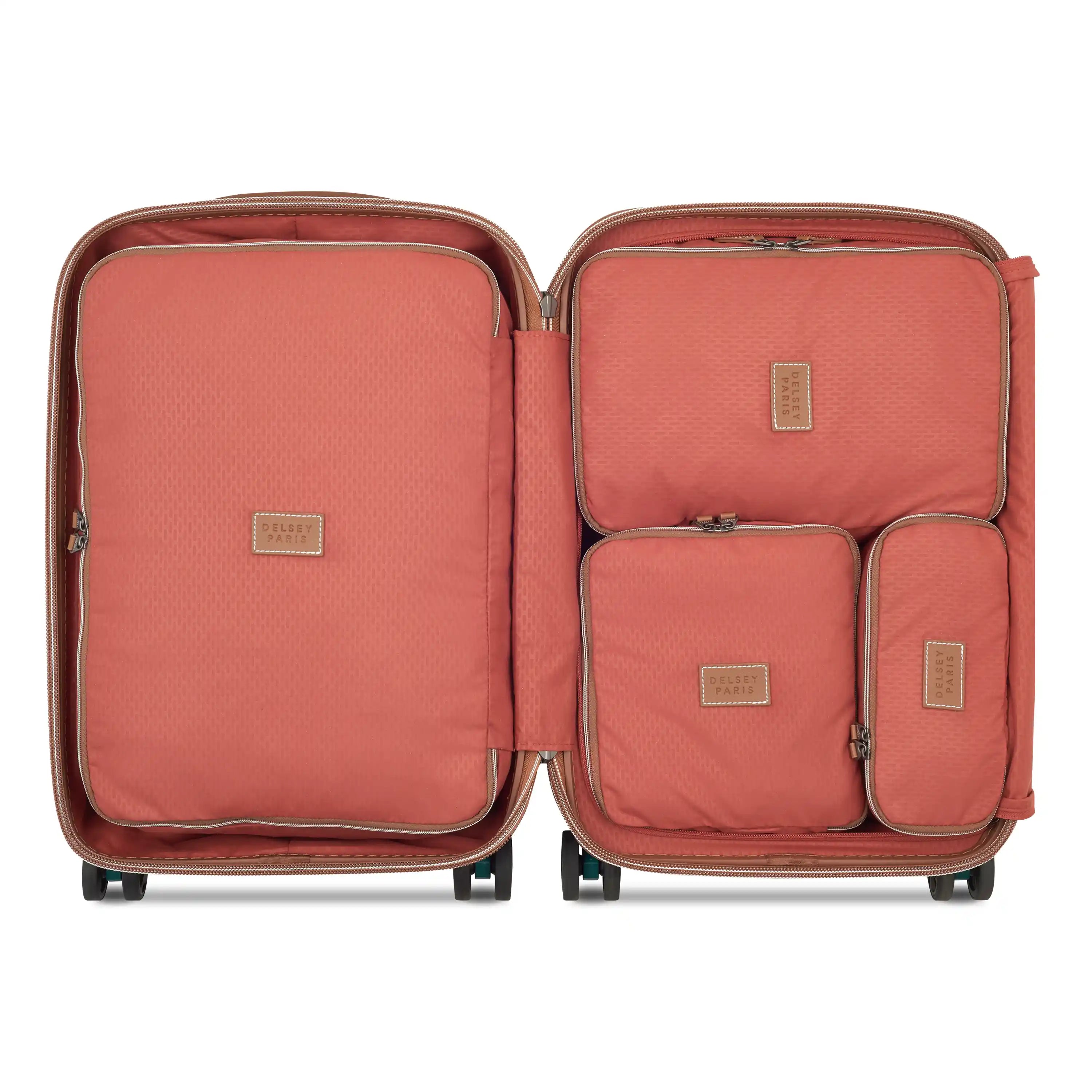 Delsey Chatelet Air 2.0 Packing Cube Set of 4 in Terracotta — lifestyle