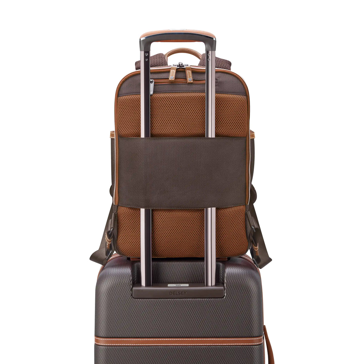 Delsey Chatelet Air 2.0 Laptop Backpack in Brown — detail view # color_Brown