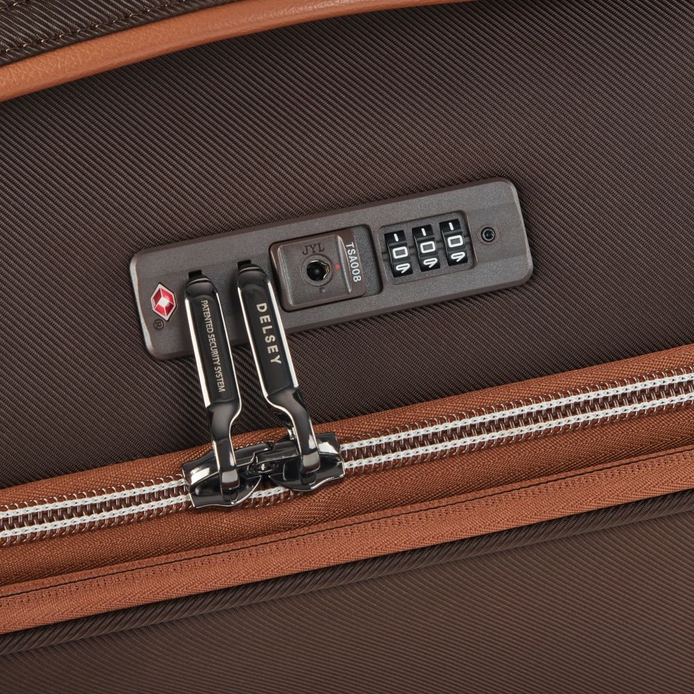 Delsey Chatelet Air 2.0 Softside Medium Expandable Spinner in Brown — detail view