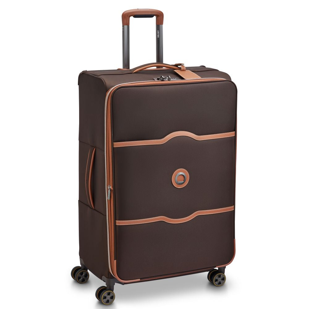 Delsey Chatelet Air 2.0 Softside Large Expandable Spinner in Brown — angle view 2
