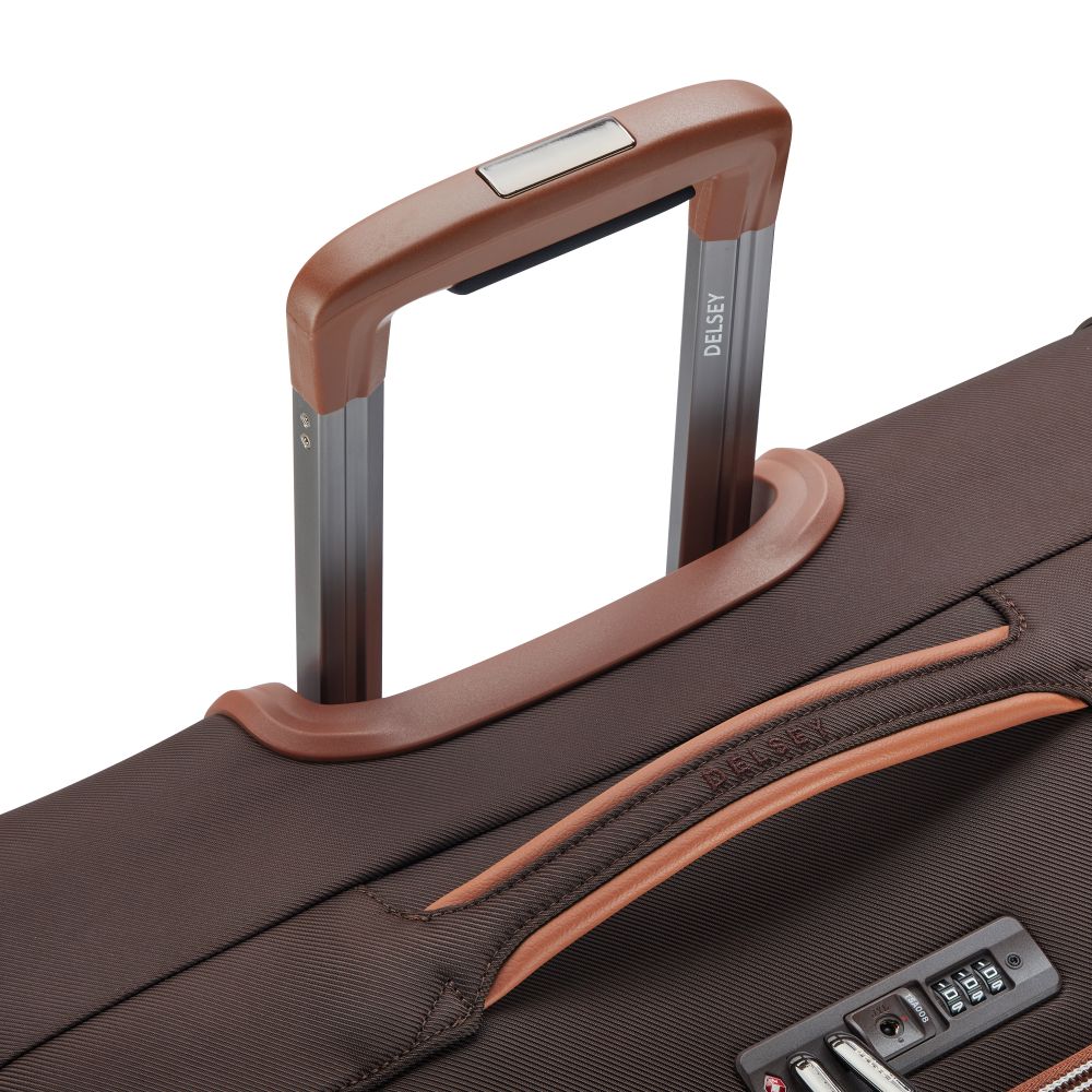 Delsey Chatelet Air 2.0 Softside Large Expandable Spinner in Brown — detail view 4