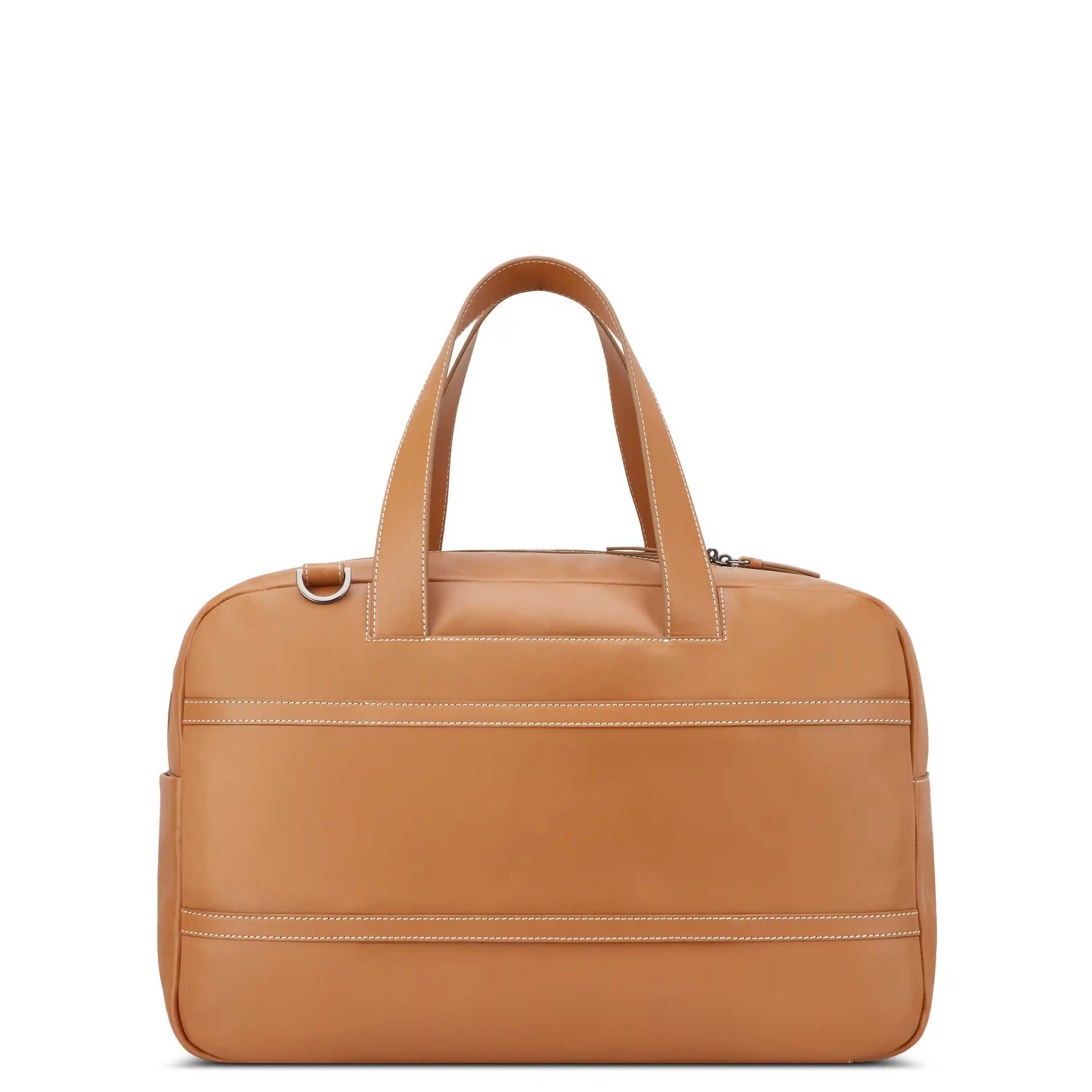 Delsey Chatelet Air 2.0 Leather Weekender Bag in Cognac — back view