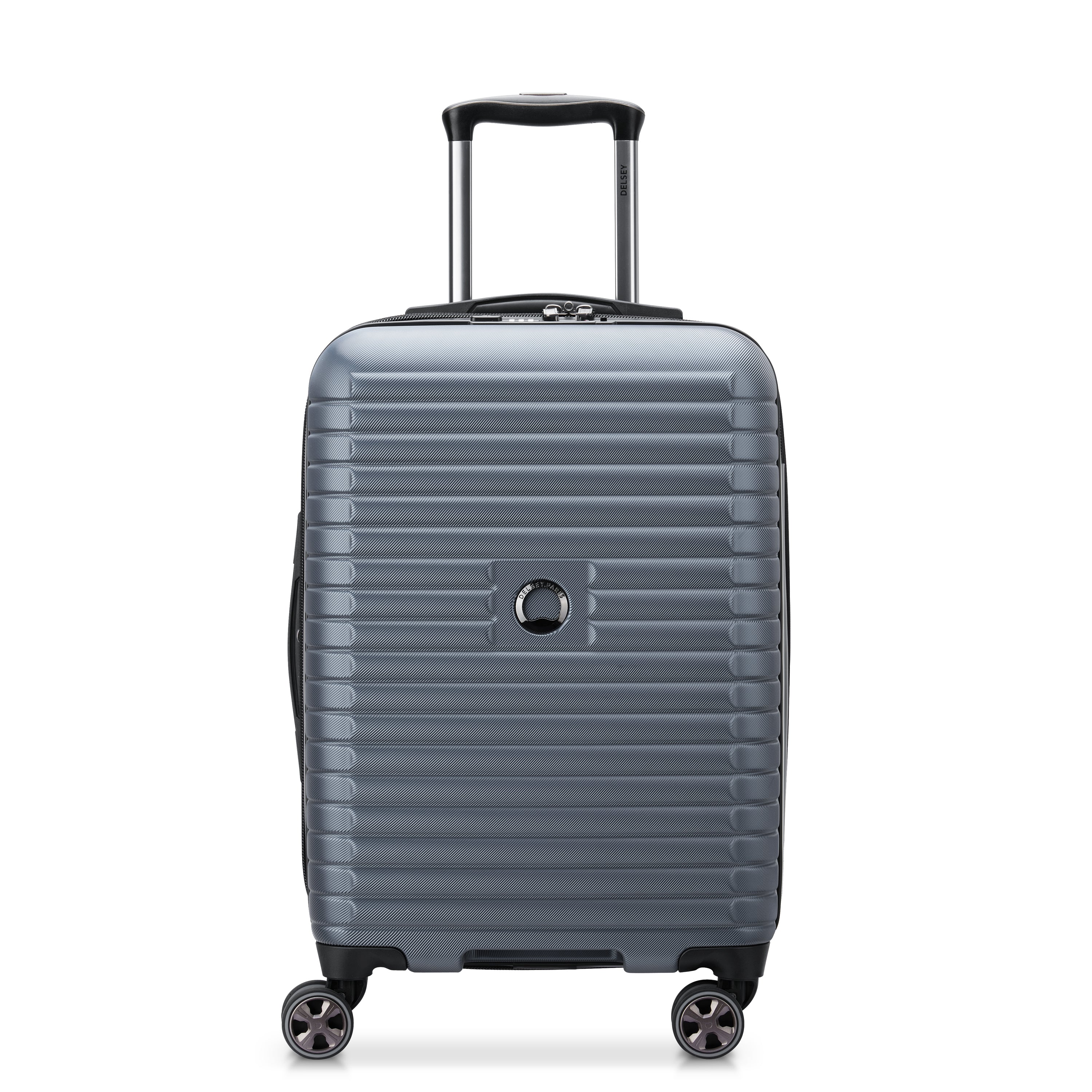 Delsey Cruise 3.0 Carry-On Plus Expandable Spinner in Graphite — front view # color_Graphite