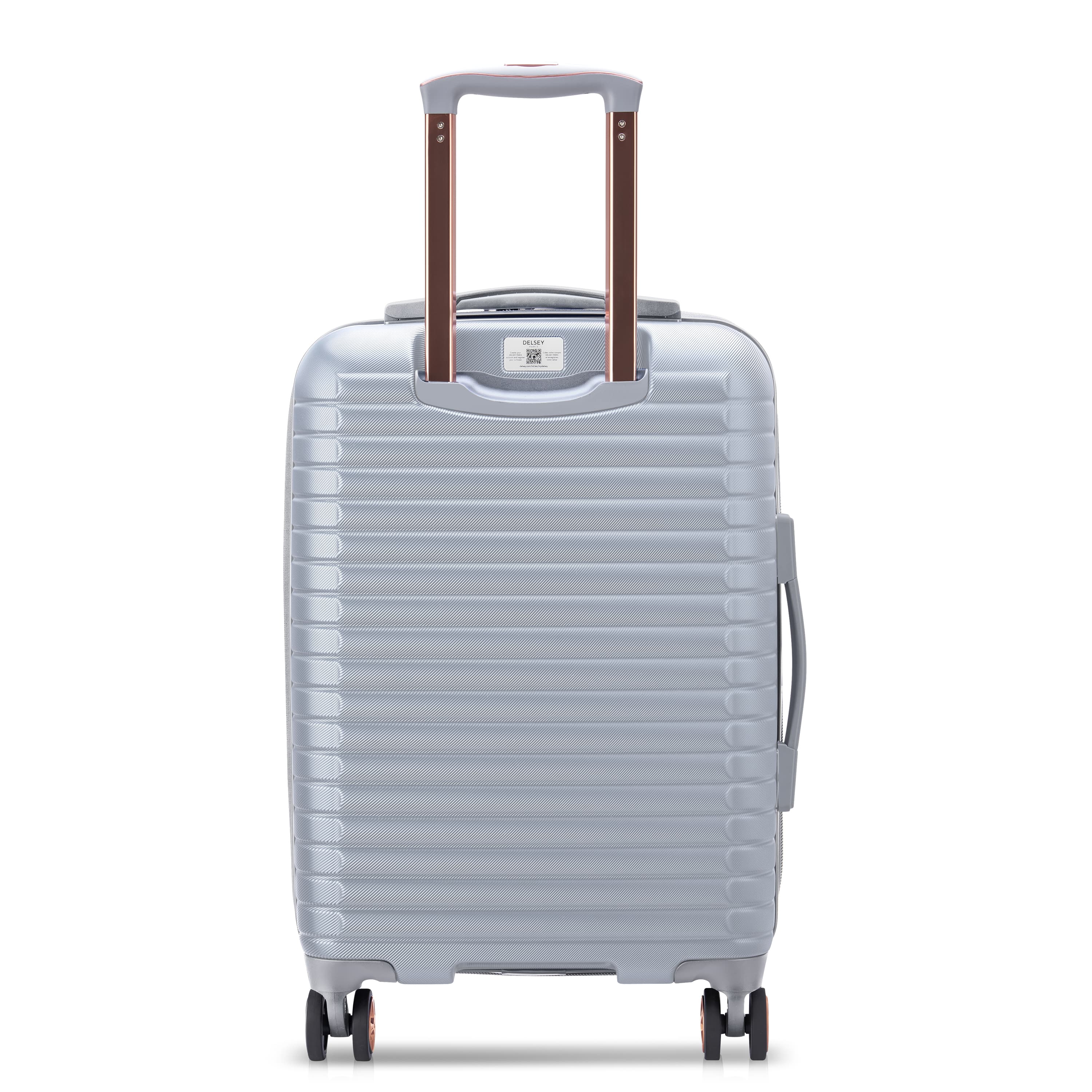 Delsey Cruise 3.0 Carry-On Plus Expandable Spinner in Platinum — interior view 2 # color_Platinum