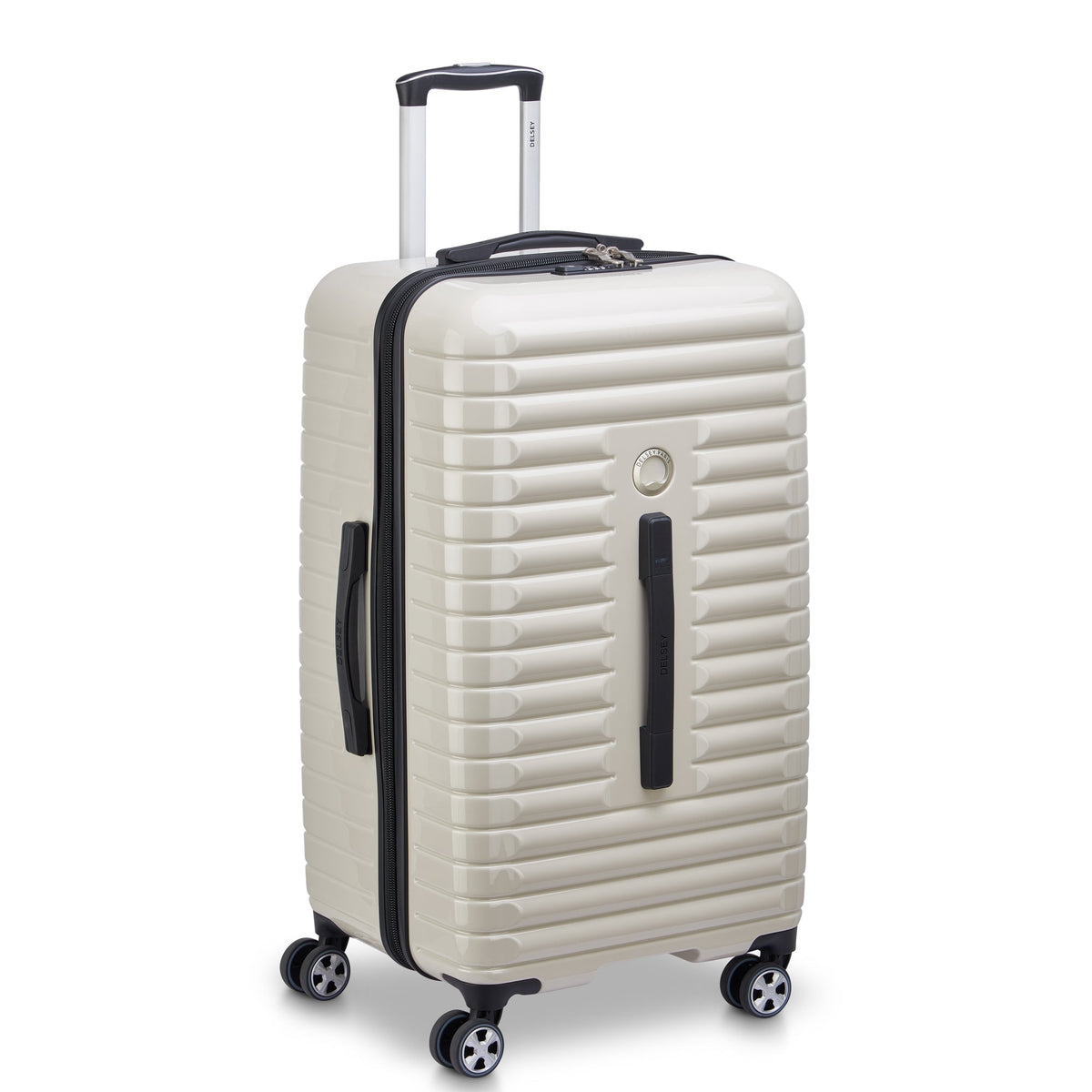 Delsey Cruise 3.0 Medium Trunk Spinner in Ivory — front view # color_Ivory