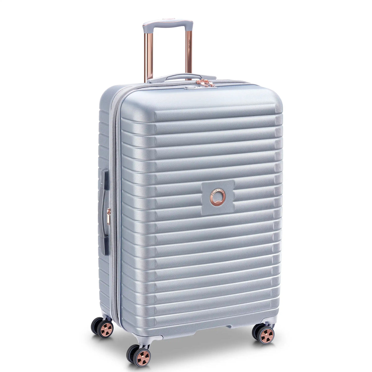 Delsey Cruise 3.0 Large Expandable Spinner in Platinum — front view # color_Platinum