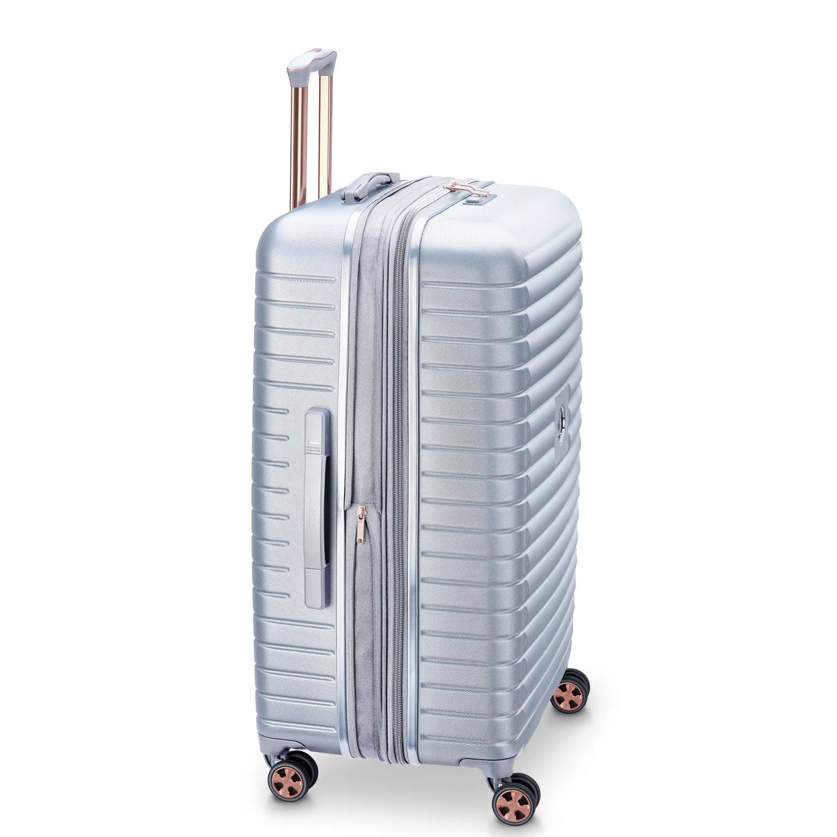 Delsey Cruise 3.0 Large Expandable Spinner in Platinum — angle view 2 # color_Platinum
