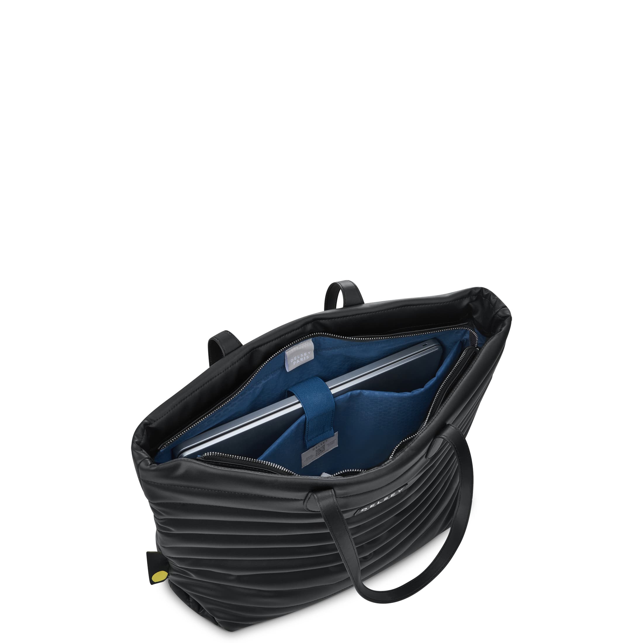 Delsey Cruise 3.0 Softside Tote Travel Bag with Laptop Pocket in Black — interior view 2 # color_Black