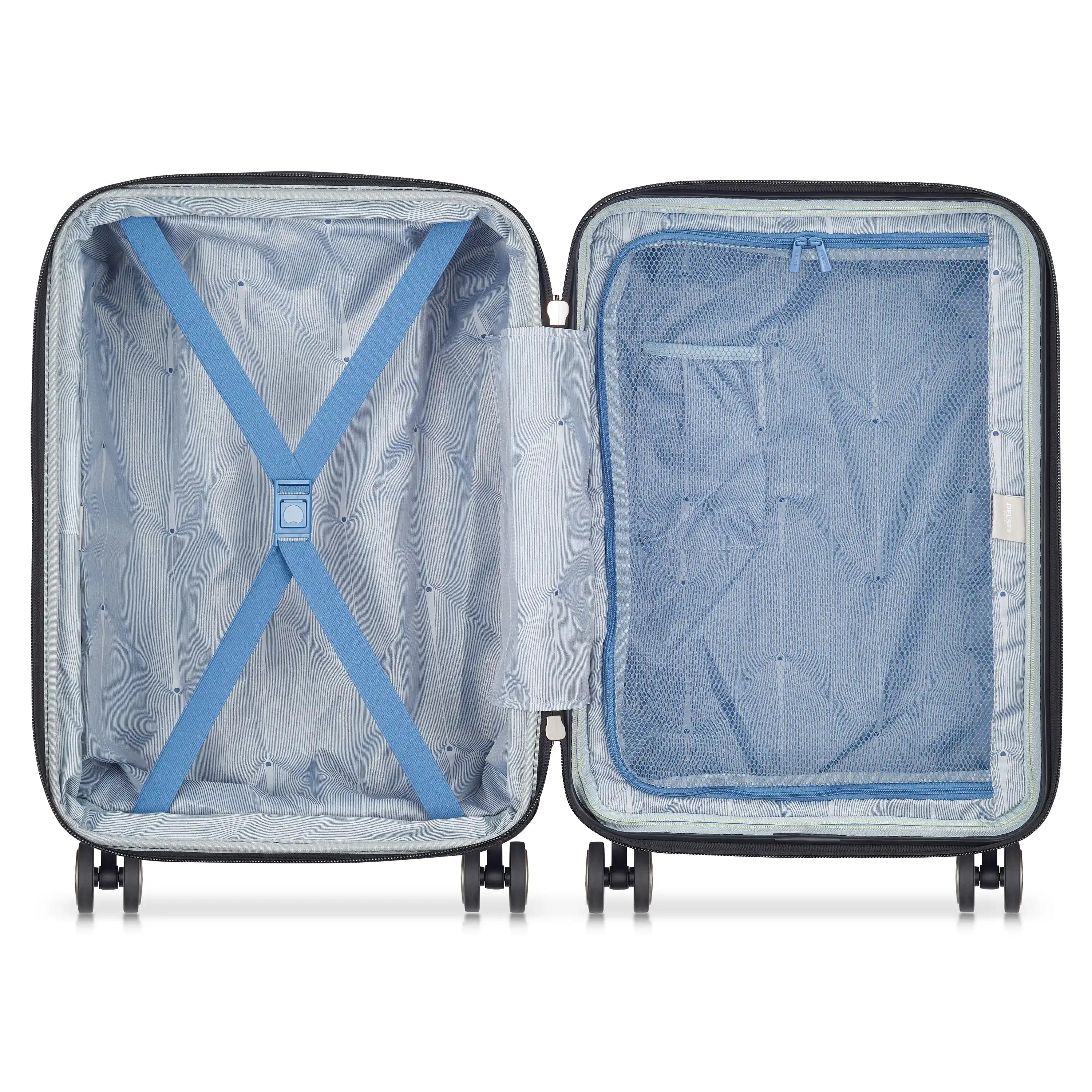 Delsey Cruise 3.0 Carry-On Plus Expandable Spinner in Black — detail view # color_Black