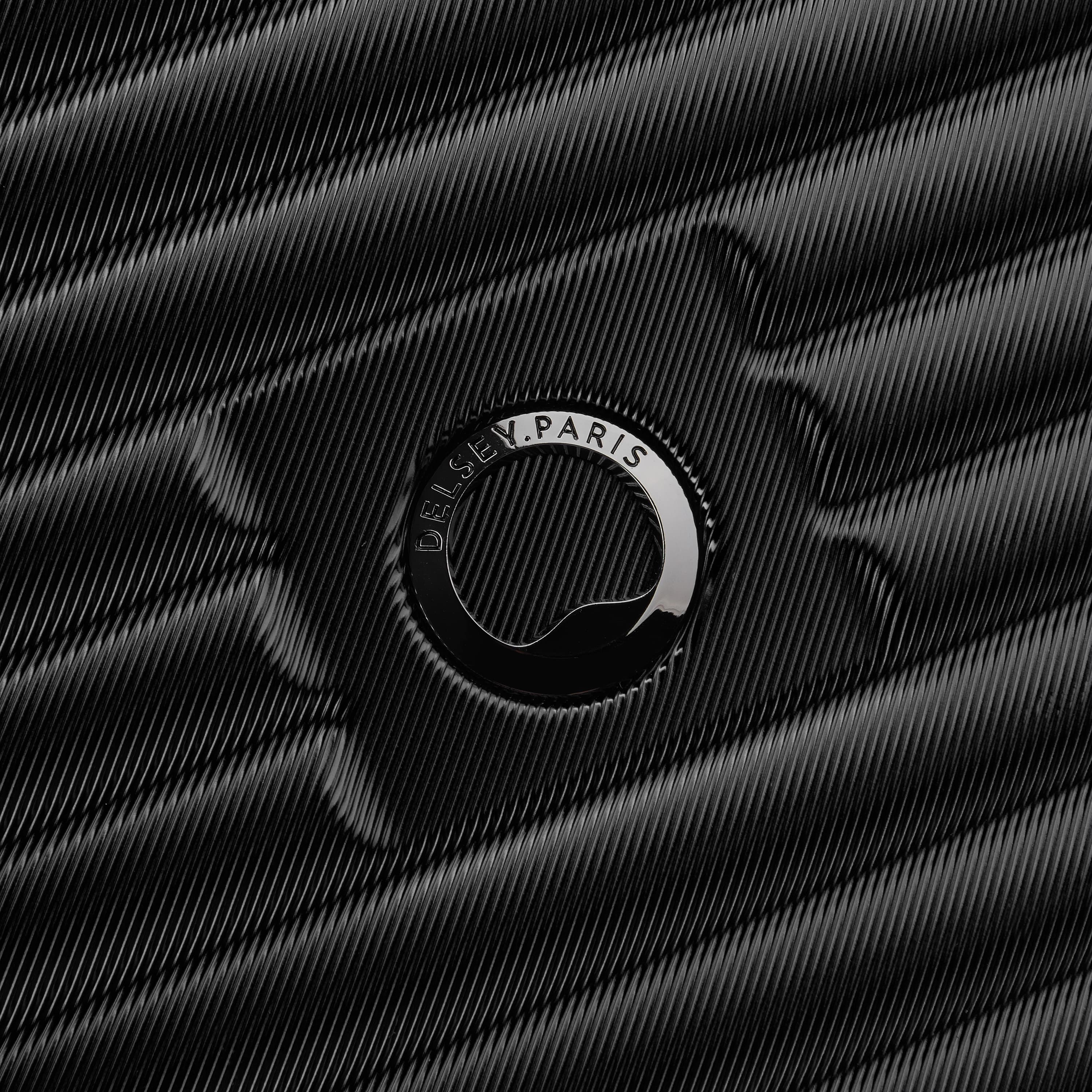 Delsey Cruise 3.0 Carry-On Plus Expandable Spinner in Black — interior view # color_Black