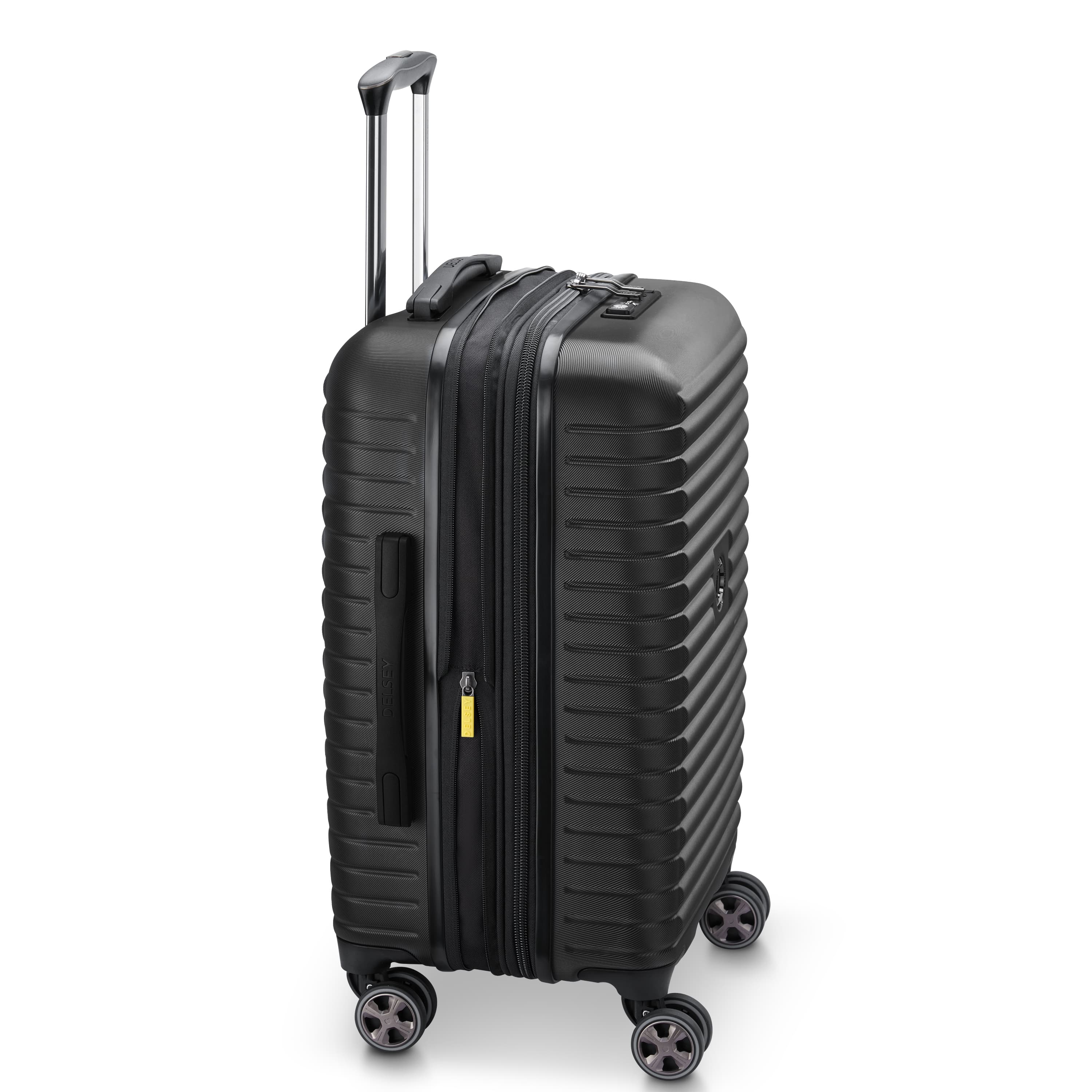 Delsey Cruise 3.0 Carry-On Plus Expandable Spinner in Black — angle view 2 # color_Black