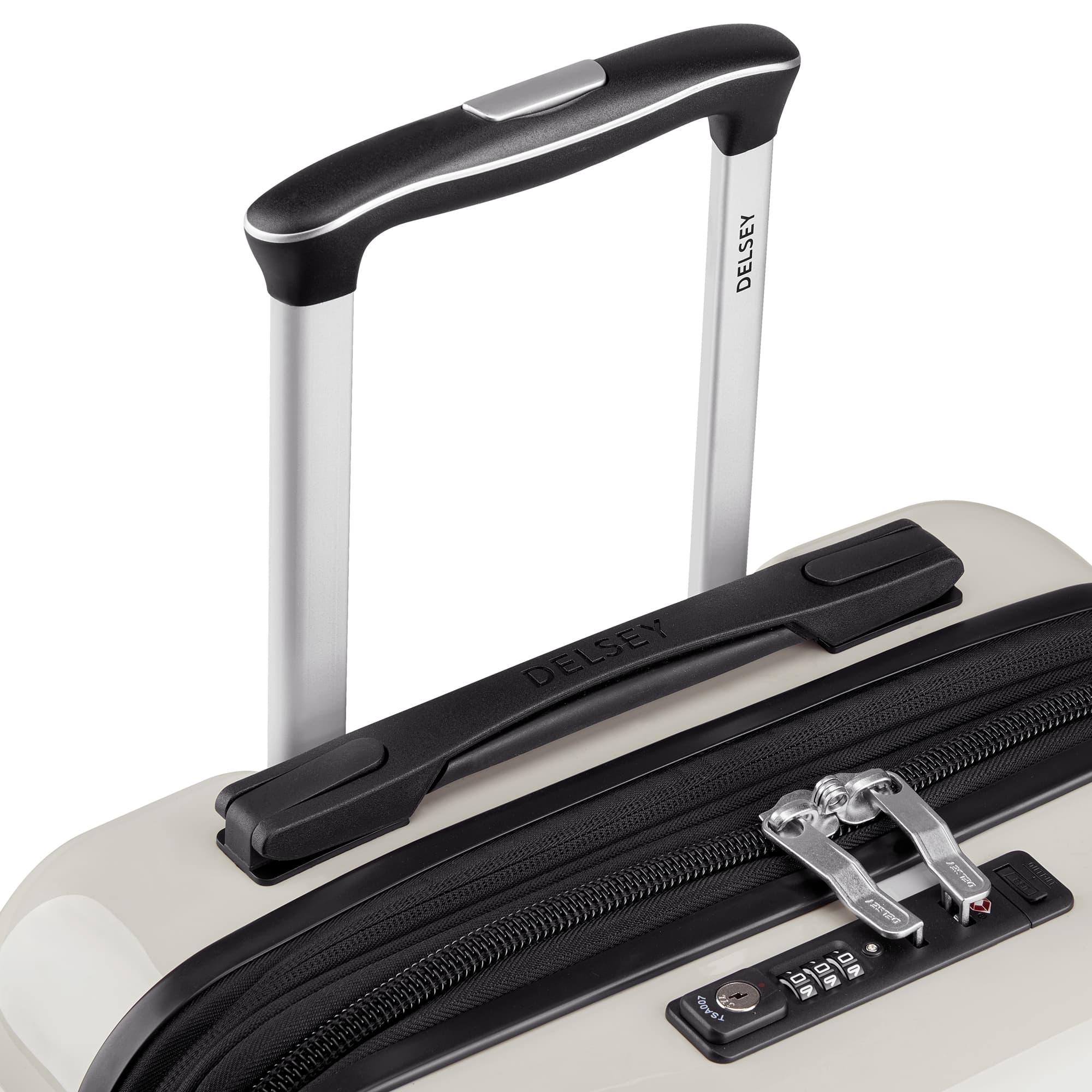 Delsey Cruise 3.0 Carry-On Plus Expandable Spinner in Ivory — detail view # color_Ivory