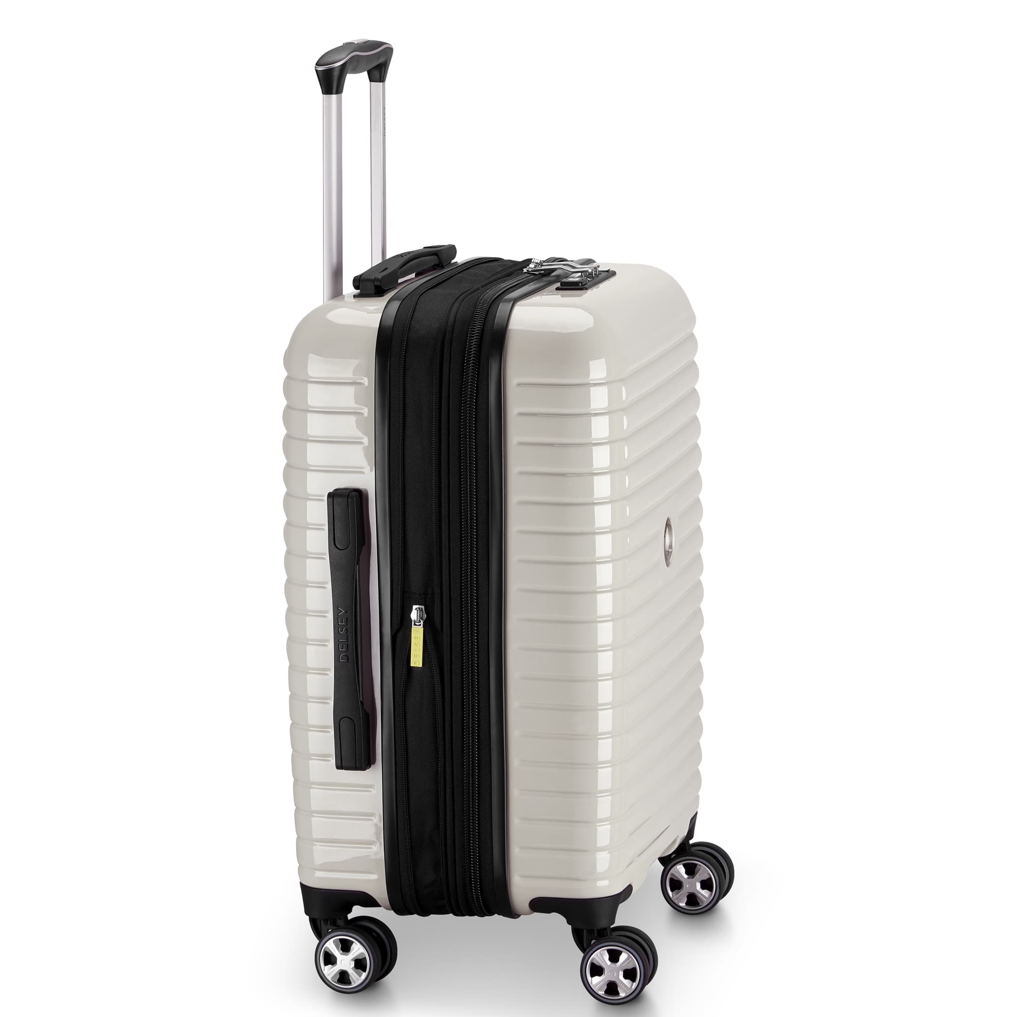 Delsey Cruise 3.0 Carry-On Plus Expandable Spinner in Ivory — angle view 2 # color_Ivory