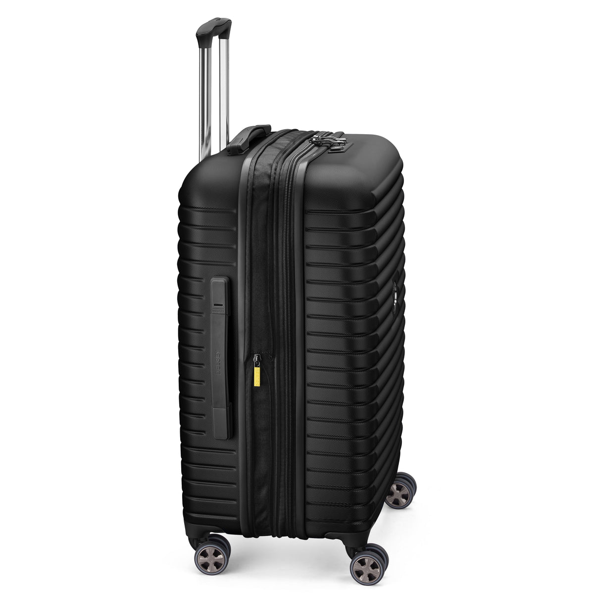 Delsey Cruise 3.0 Medium Expandable Spinner in Black — angle view 2 # color_Black