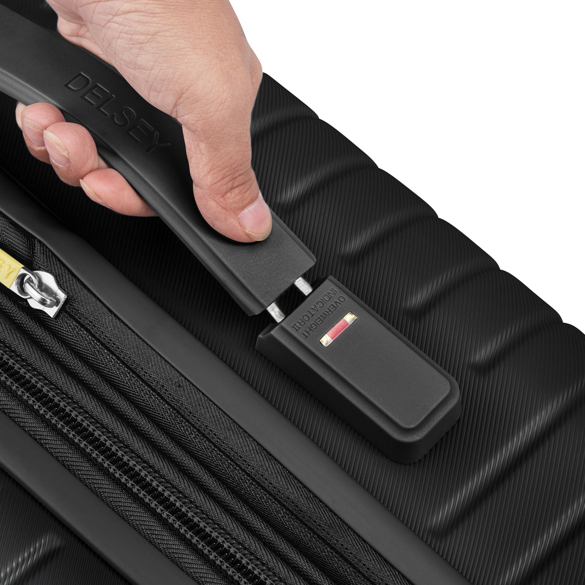 Delsey Cruise 3.0 Medium Expandable Spinner in Black — detail view 6 # color_Black