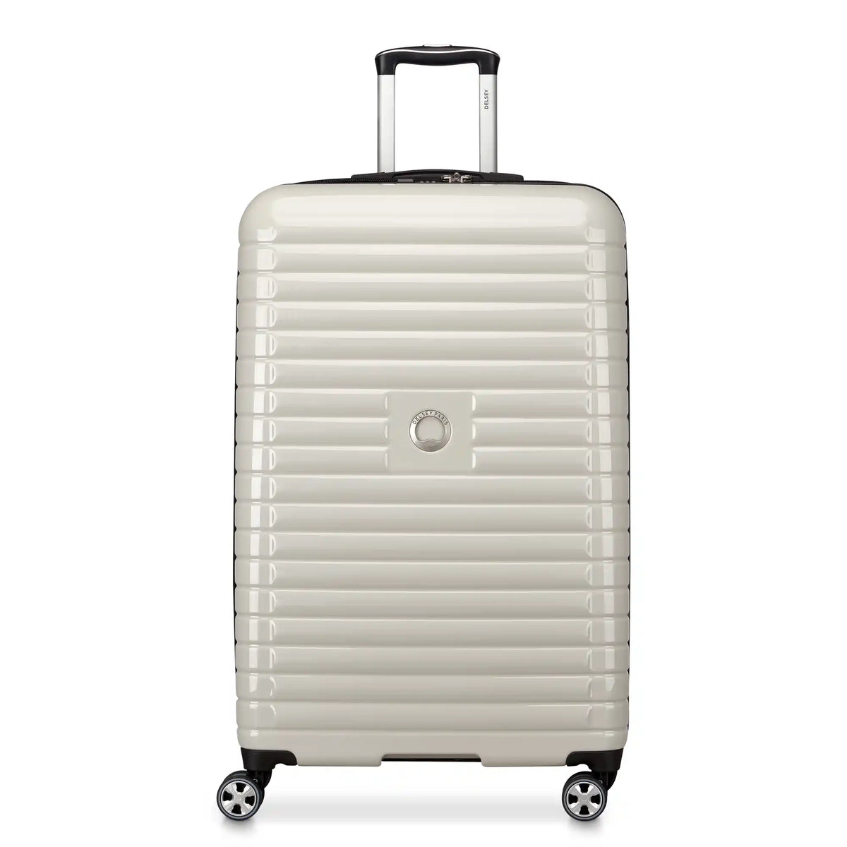 Delsey Cruise 3.0 Large Expandable Spinner in Ivory — front view # color_Ivory