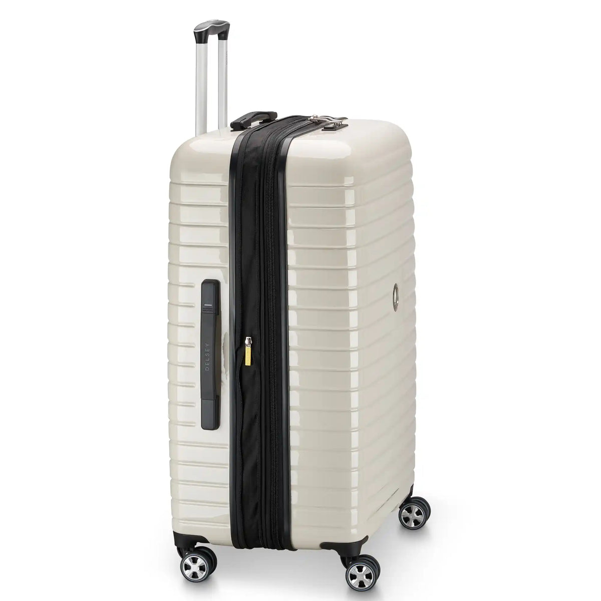 Delsey Cruise 3.0 Large Expandable Spinner in Ivory — angle view 3 # color_Ivory