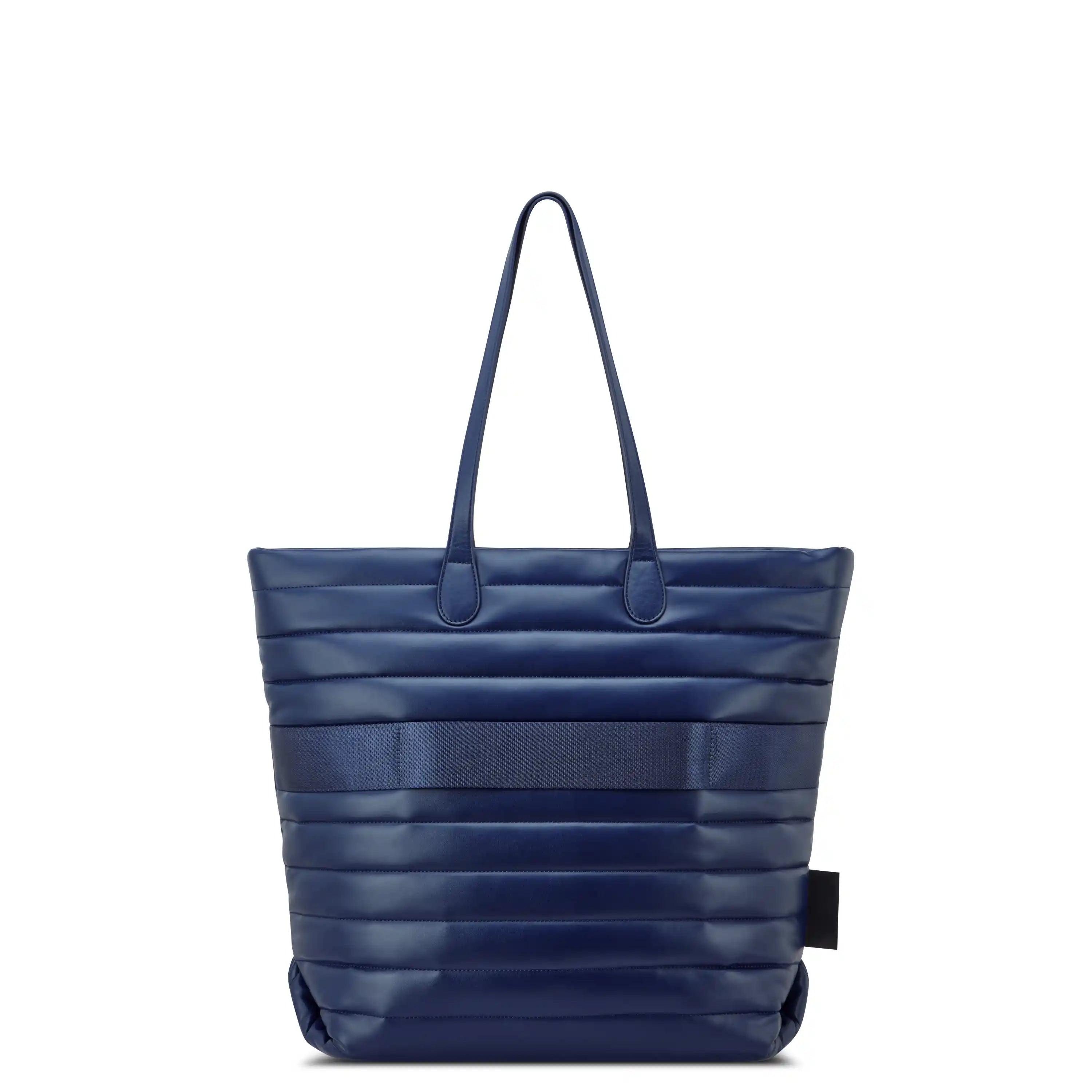 Delsey Cruise 3.0 Softside Tote Travel Bag with Laptop Pocket in Deep Sea Navy — back view # color_Deep Sea Navy